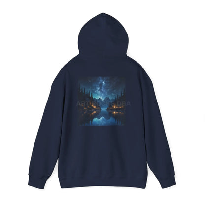 Lake at Night Hoodie - Cozy Unisex Sweatshirt Perfect for Art Lovers Warm Gifts for Artists Casual Style for Every