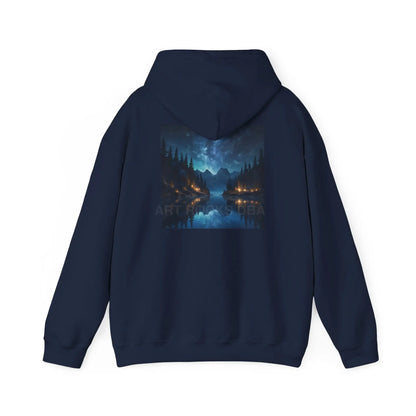 Lake at Night Hoodie - Cozy Unisex Sweatshirt Perfect for Art Lovers Warm Gifts for Artists Casual Style for Every