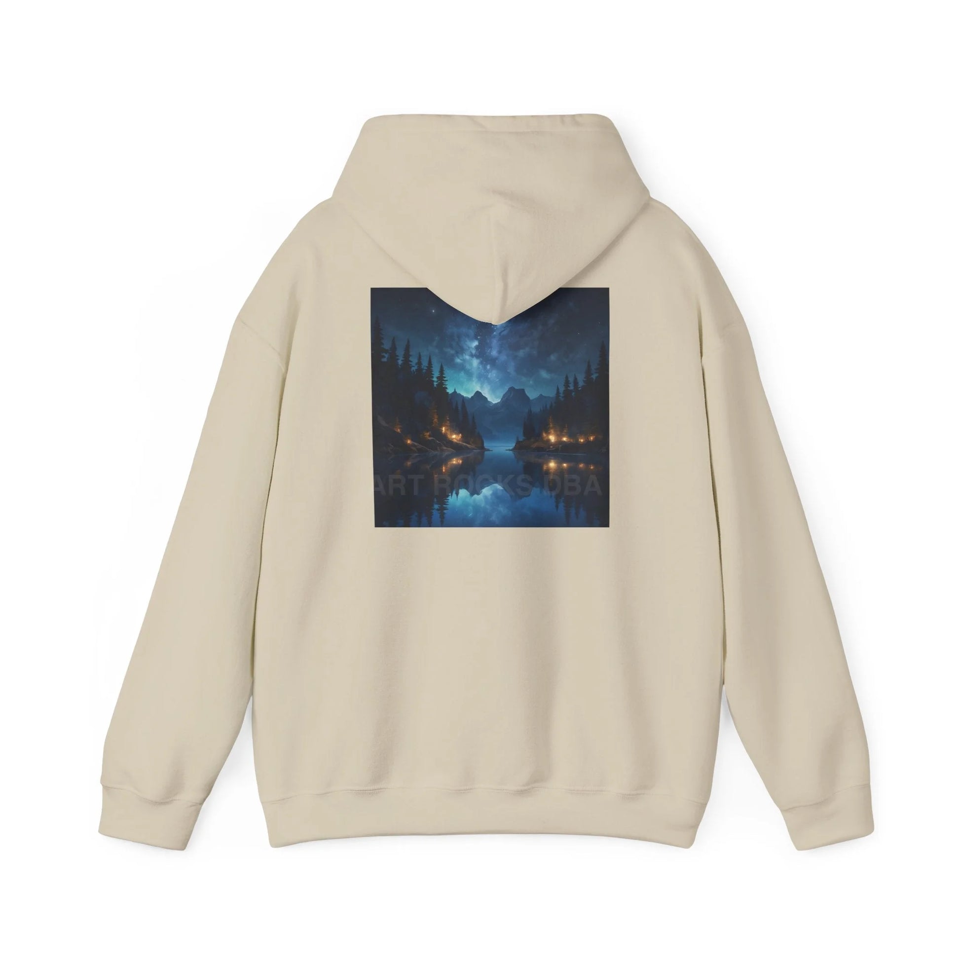 Lake at Night Hoodie - Cozy Unisex Sweatshirt Perfect for Art Lovers Warm Gifts for Artists Casual Style for Every