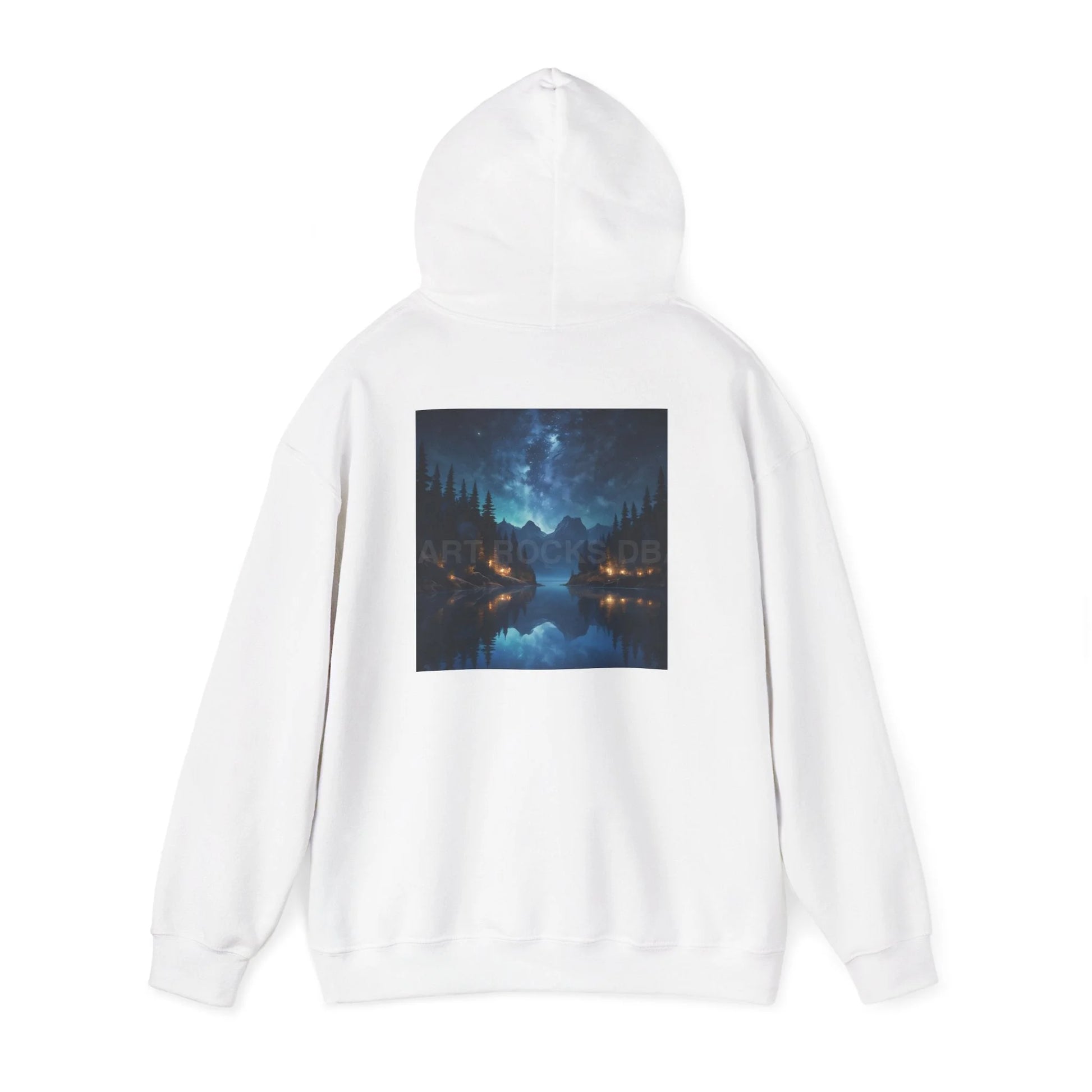Lake at Night Hoodie - Cozy Unisex Sweatshirt Perfect for Art Lovers Warm Gifts for Artists Casual Style for Every