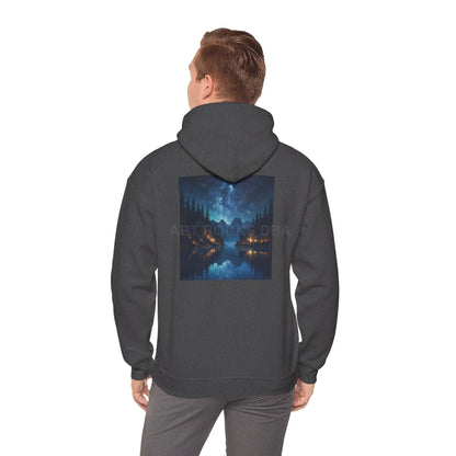Lake at Night Hoodie - Cozy Unisex Sweatshirt Perfect for Art Lovers Warm Gifts for Artists Casual Style for Every