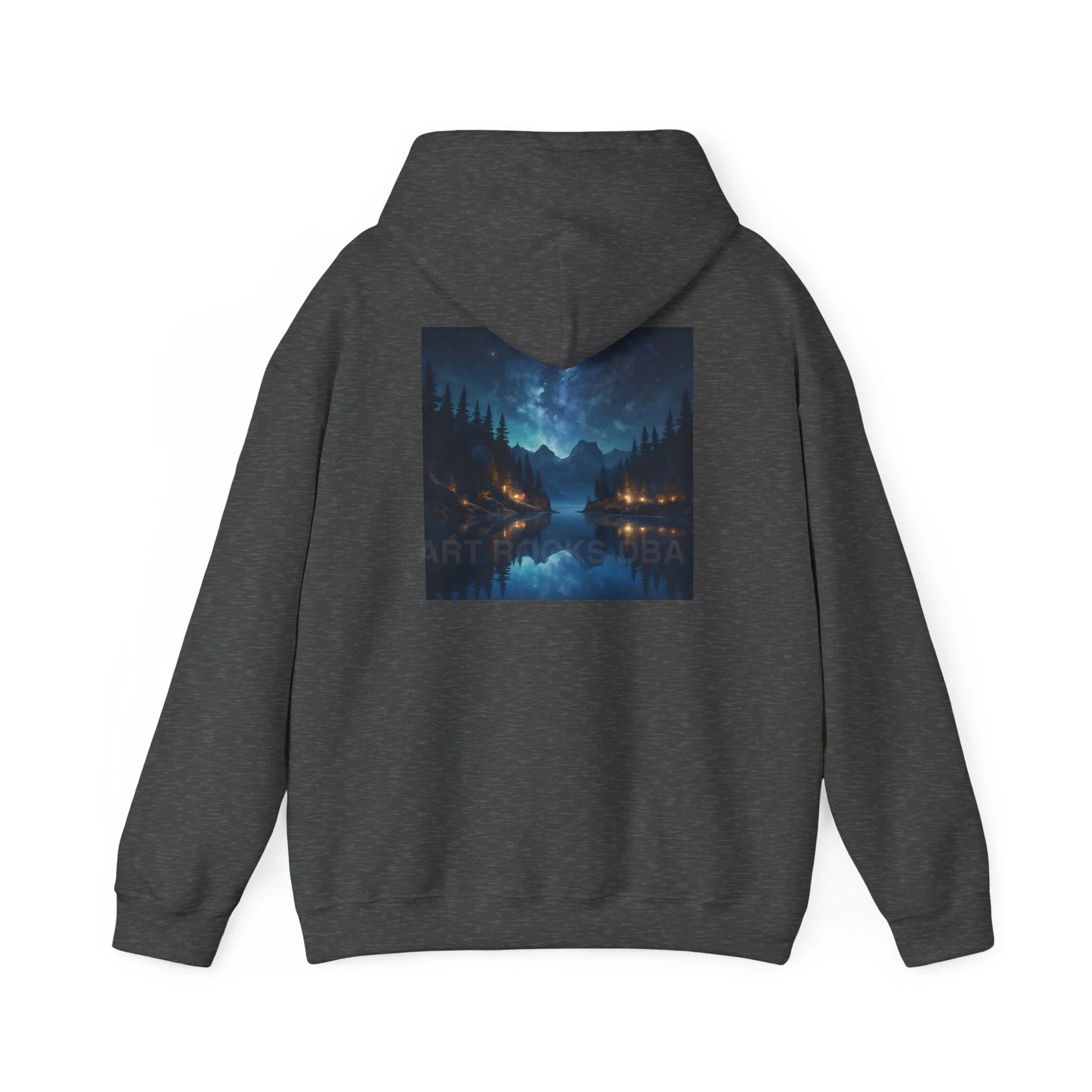 Lake at Night Hoodie - Cozy Unisex Sweatshirt Perfect for Art Lovers Warm Gifts for Artists Casual Style for Every