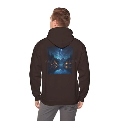 Lake at Night Hoodie - Cozy Unisex Sweatshirt Perfect for Art Lovers Warm Gifts for Artists Casual Style for Every