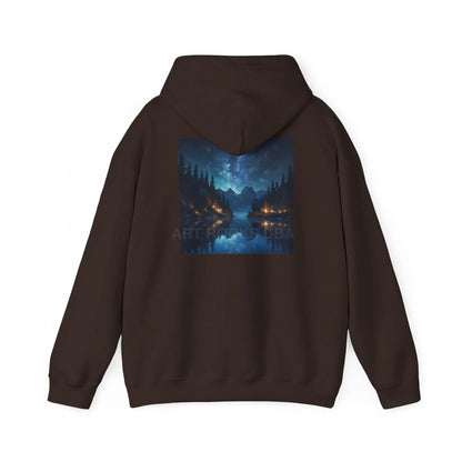 Lake at Night Hoodie - Cozy Unisex Sweatshirt Perfect for Art Lovers Warm Gifts for Artists Casual Style for Every