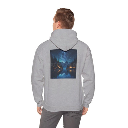Lake at Night Hoodie - Cozy Unisex Sweatshirt Perfect for Art Lovers Warm Gifts for Artists Casual Style for Every