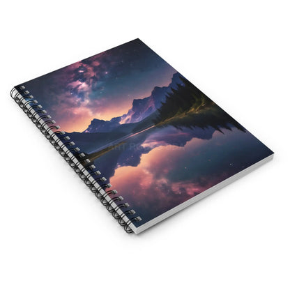 Lake Reflecting the Stars Spiral Notebook - Ruled Line Notebook for Writers Journaling Gift for Nature Lovers Travel