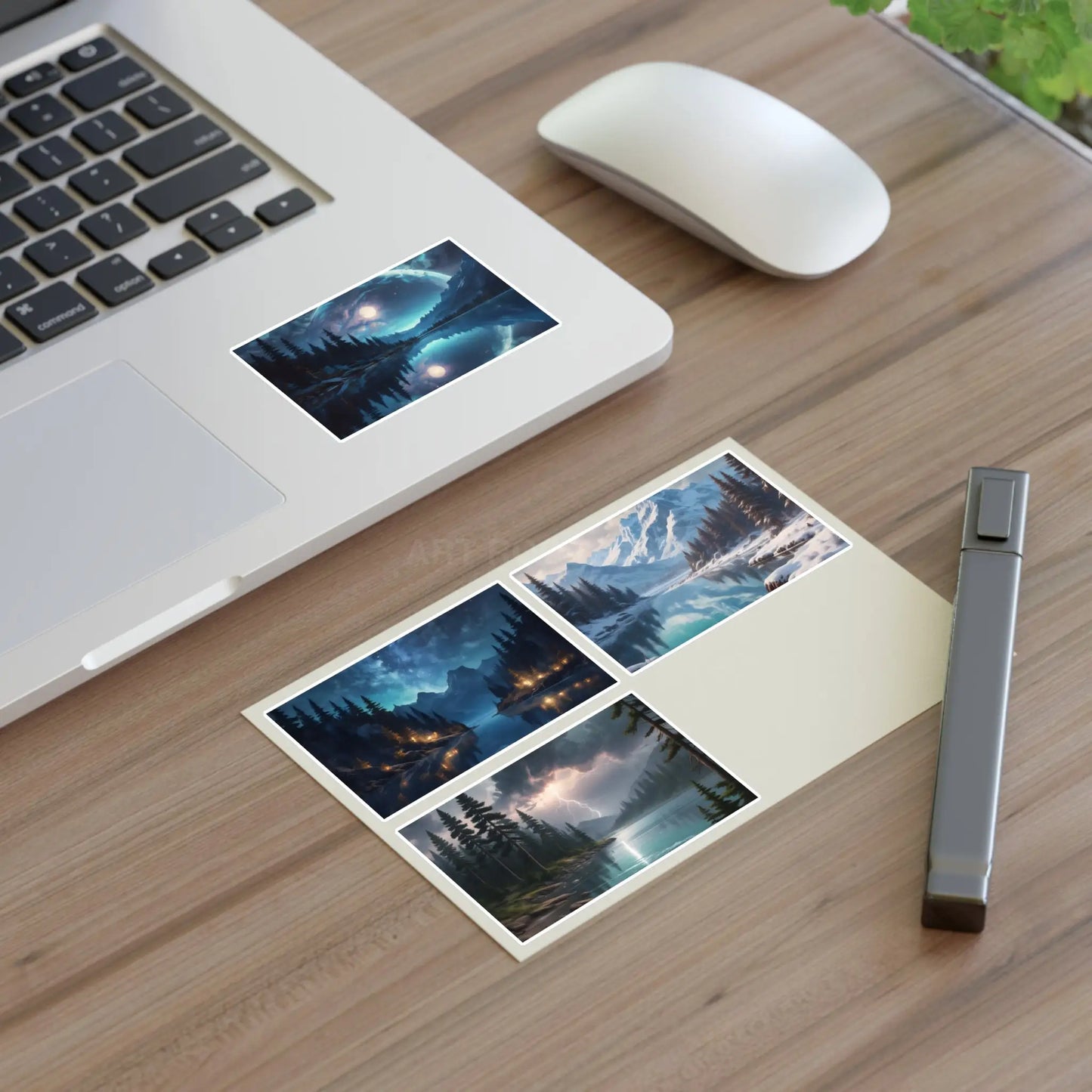 Lake Sticker Sheets Scenic Decor Nature Lovers Scrapbooking Gift for Her - Paper products