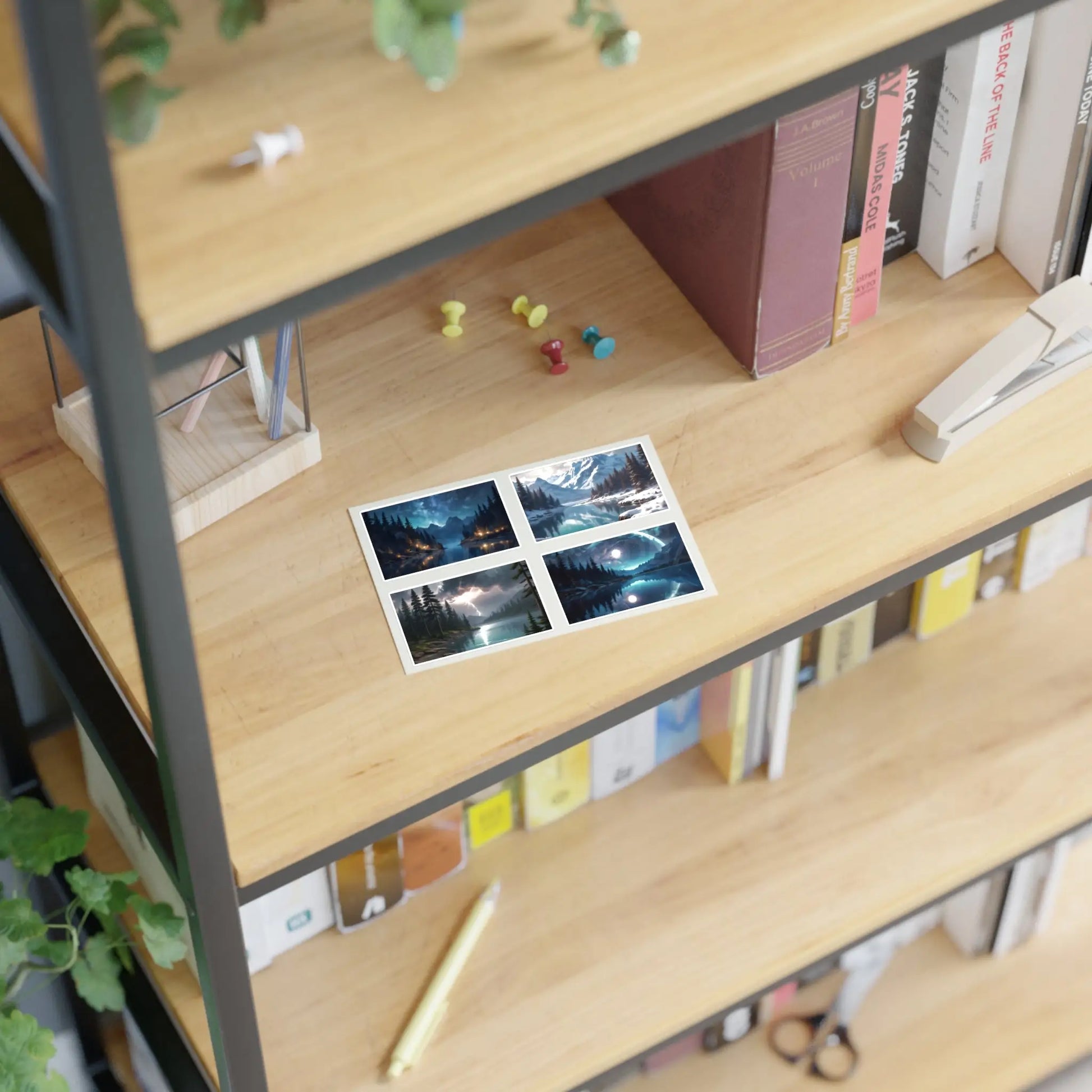 Lake Sticker Sheets Scenic Decor Nature Lovers Scrapbooking Gift for Her - Paper products