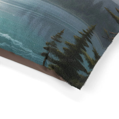 Landscape Pet Bed — Stormy Lake Forest Print Dog & Cat Cushion - Pets