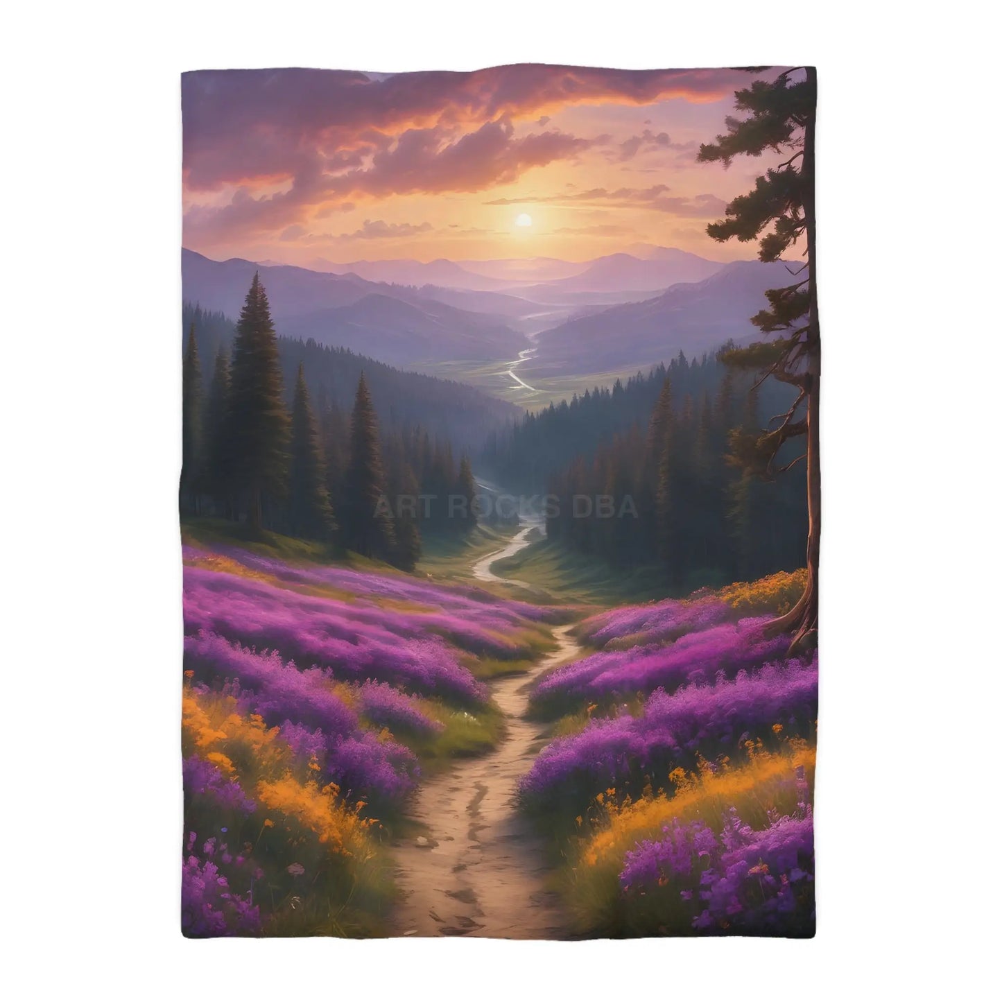 Lavender Meadow Microfiber Duvet Cover - Serene Floral Design for Cozy Bedrooms - Twin XL / Cream - Home Decor