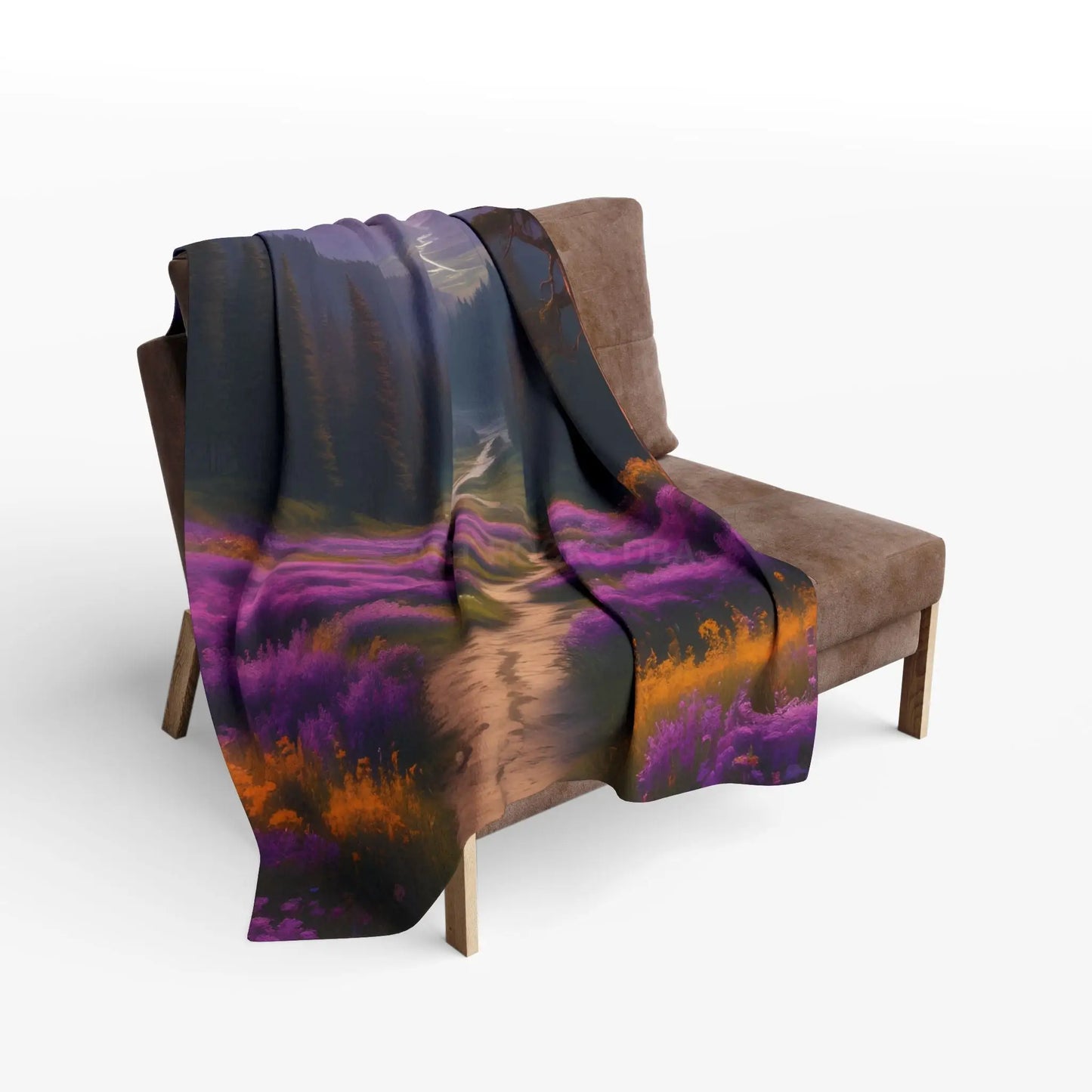 Lavender Sunset Fleece Blanket - Home Decor