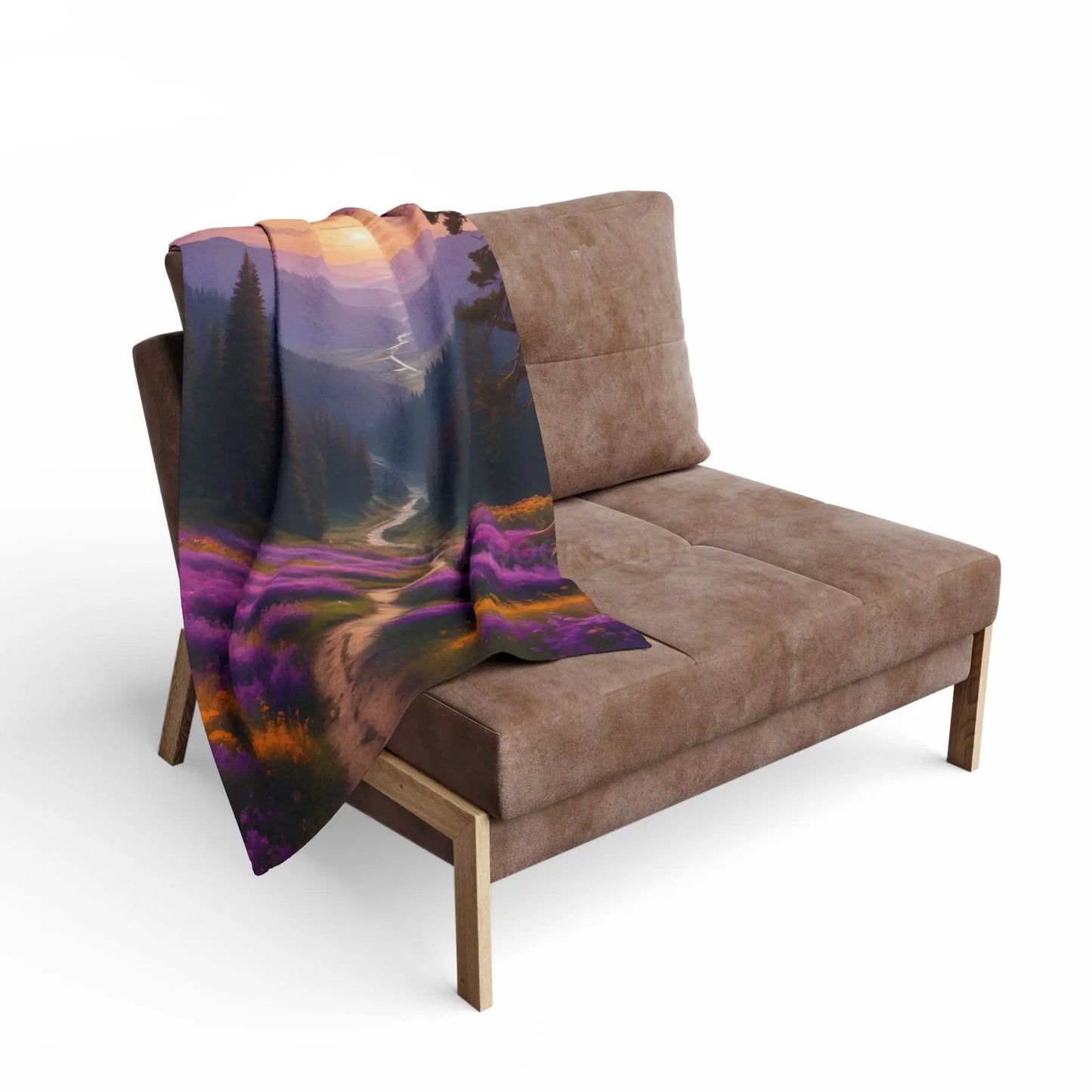 Lavender Sunset Fleece Blanket - Home Decor