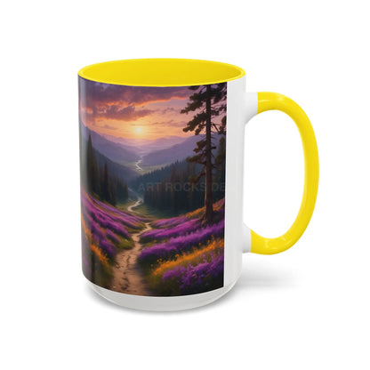 Lavender Sunset Mountain Meadow Accent Coffee Mug (11/15oz) - Mug