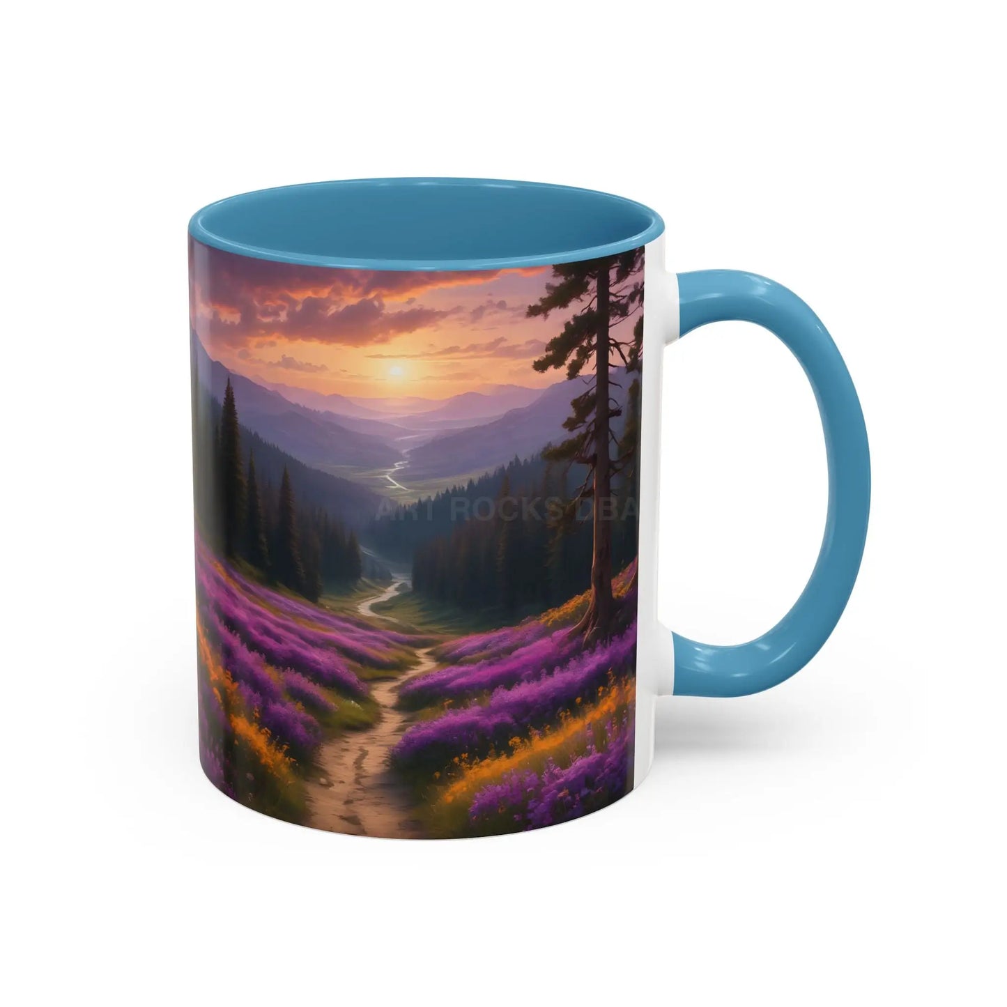 Lavender Sunset Mountain Meadow Accent Coffee Mug (11/15oz) - Mug
