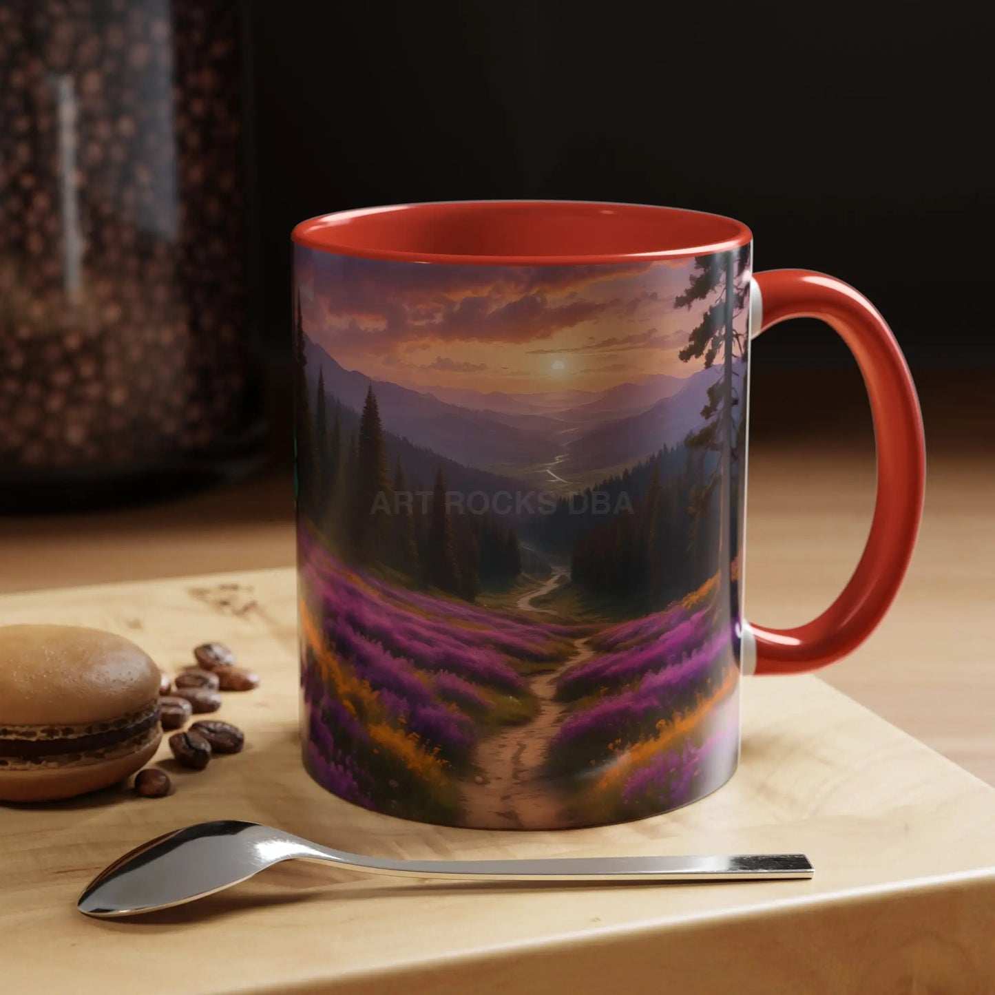 Lavender Sunset Mountain Meadow Accent Coffee Mug (11/15oz) - Mug