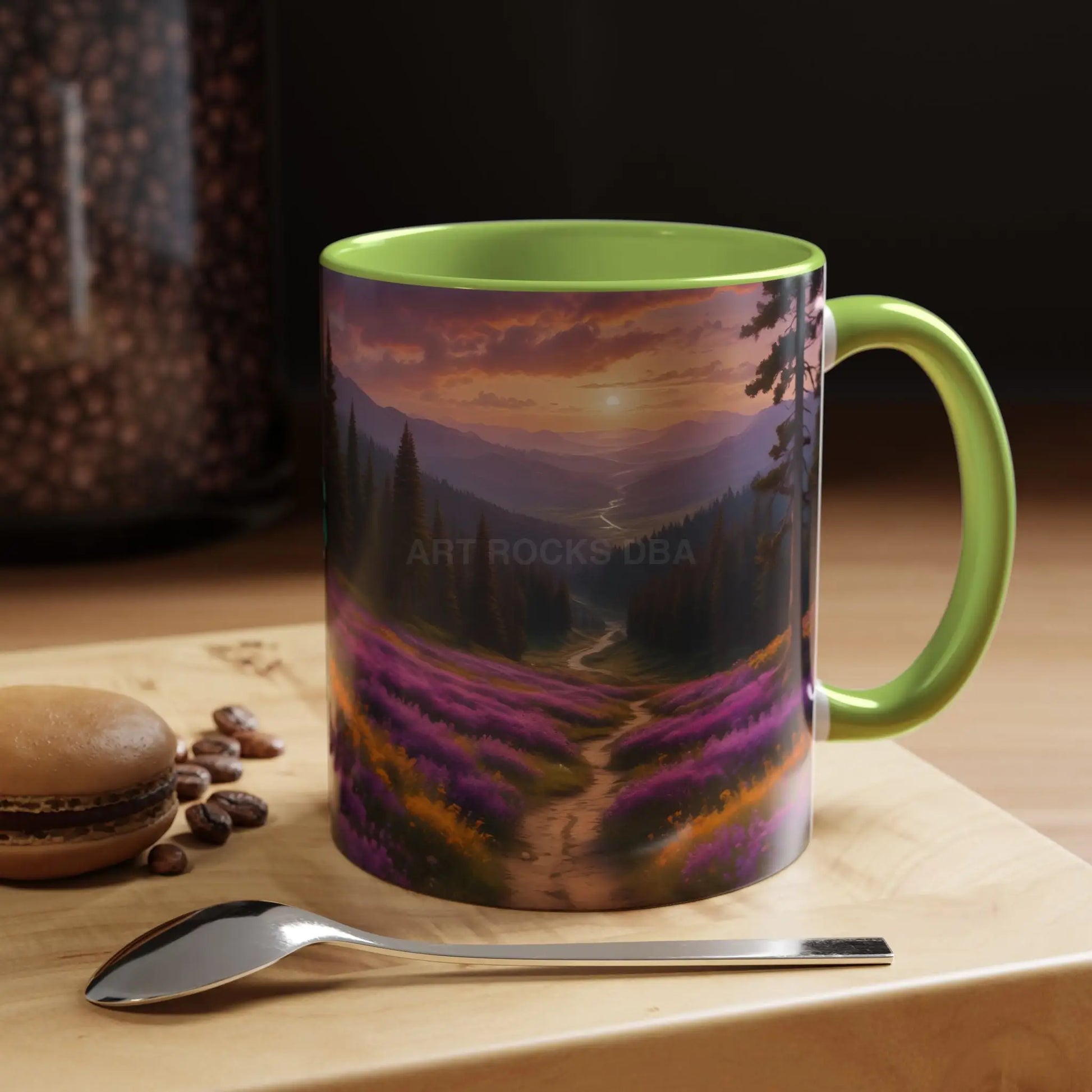 Lavender Sunset Mountain Meadow Accent Coffee Mug (11/15oz) - Mug