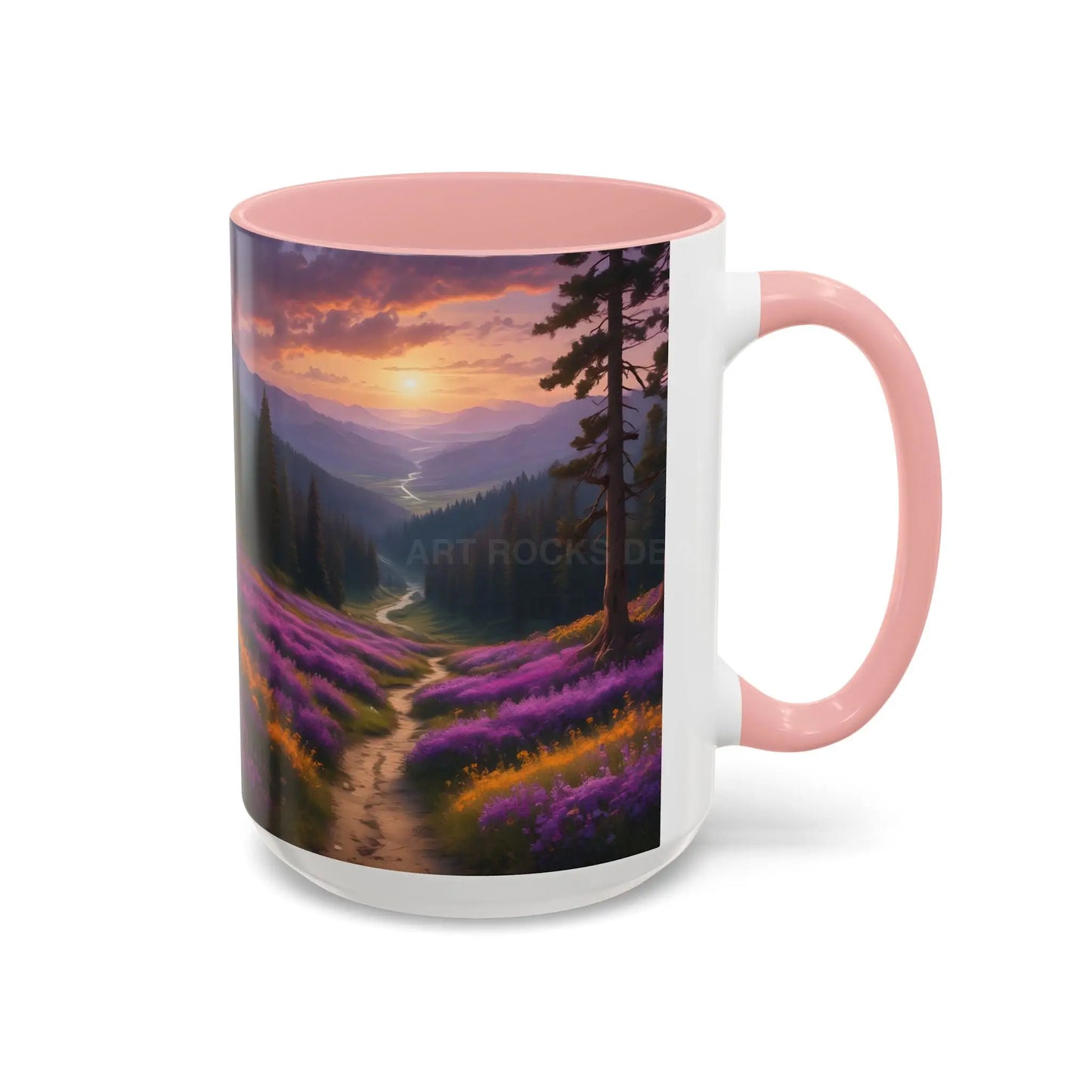 Lavender Sunset Mountain Meadow Accent Coffee Mug (11/15oz) - Mug