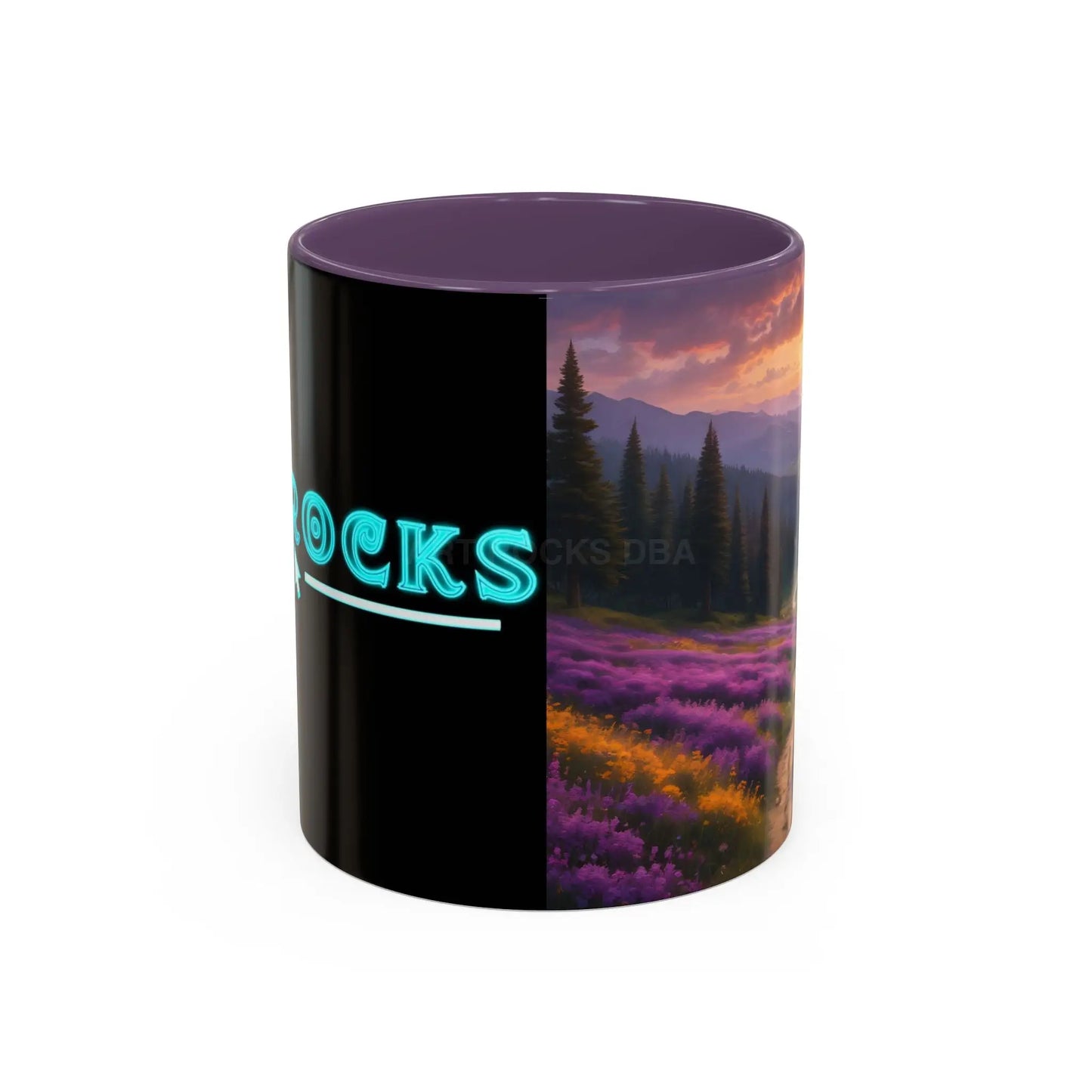 Lavender Sunset Mountain Meadow Accent Coffee Mug (11/15oz) - Mug
