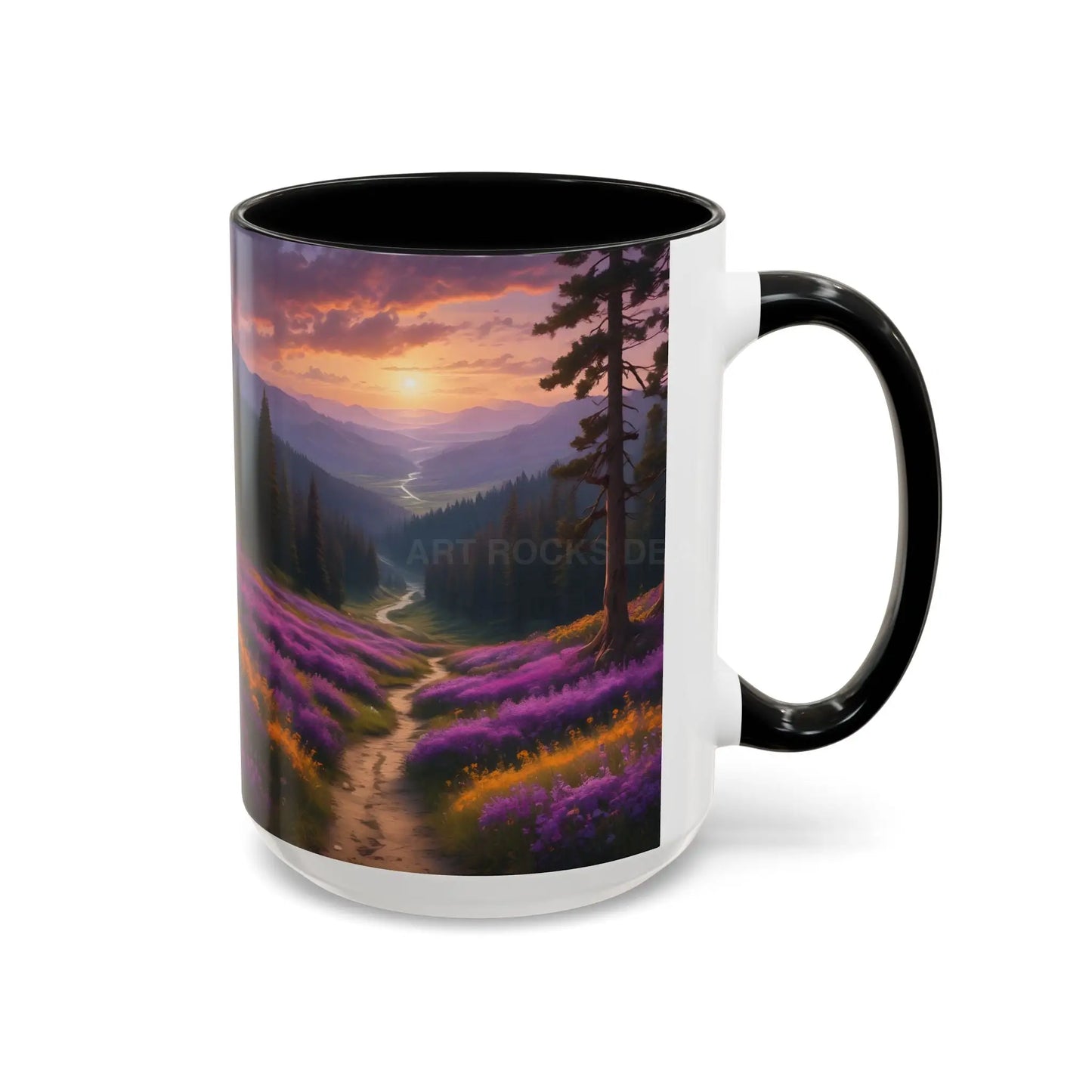 Lavender Sunset Mountain Meadow Accent Coffee Mug (11/15oz) - Mug