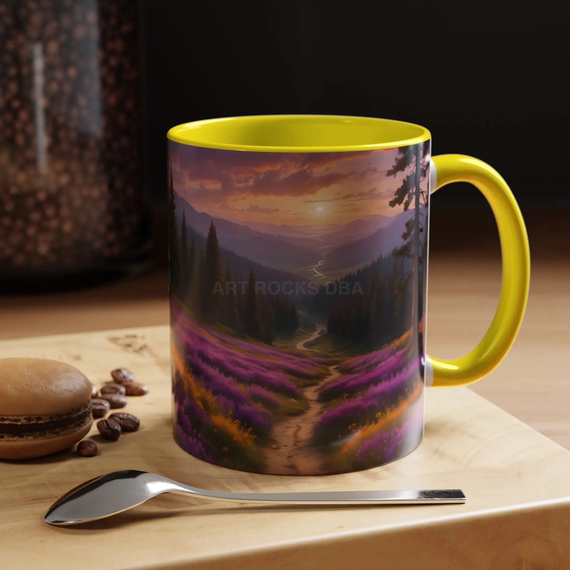 Lavender Sunset Mountain Meadow Accent Coffee Mug (11/15oz) - Mug