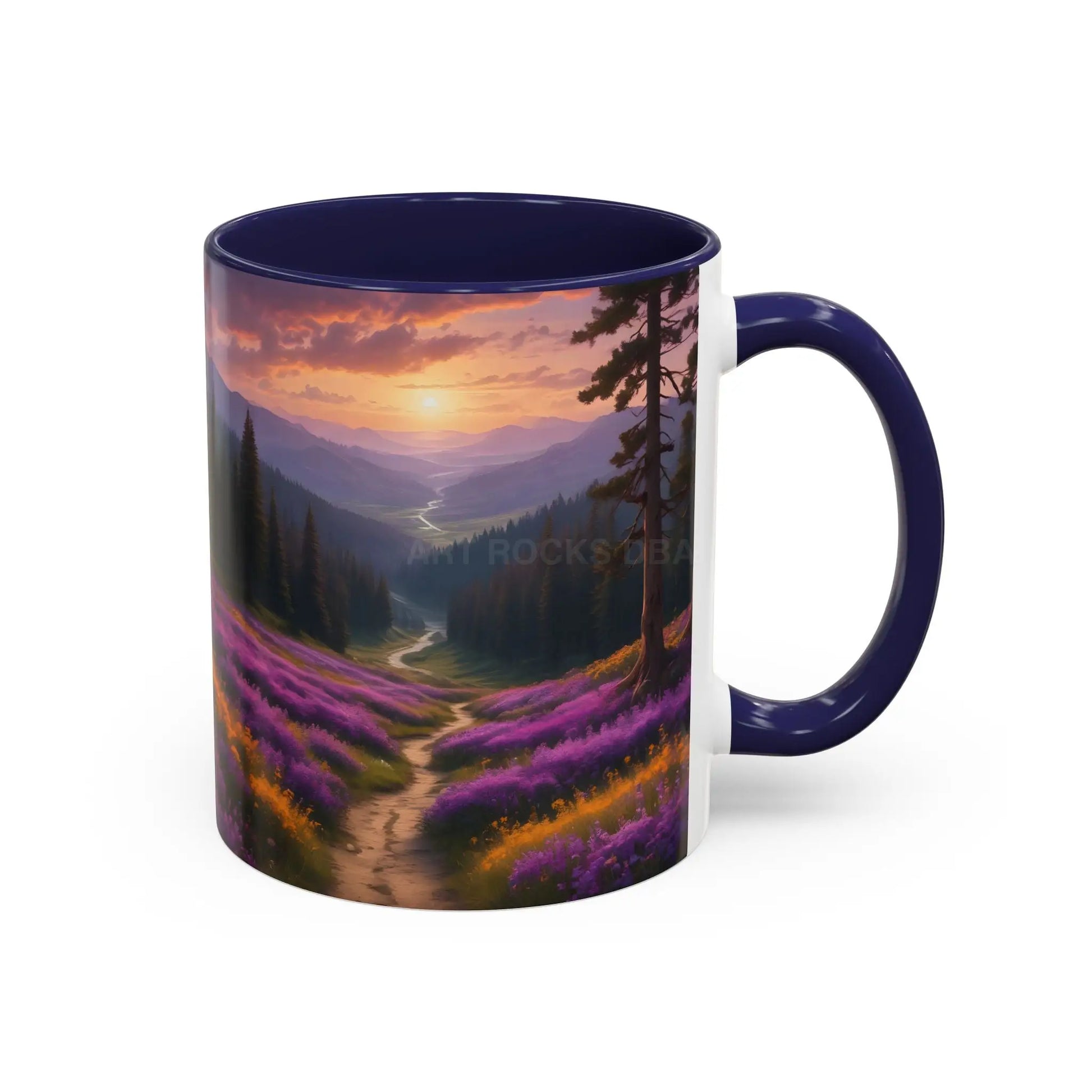 Lavender Sunset Mountain Meadow Accent Coffee Mug (11/15oz) - Mug