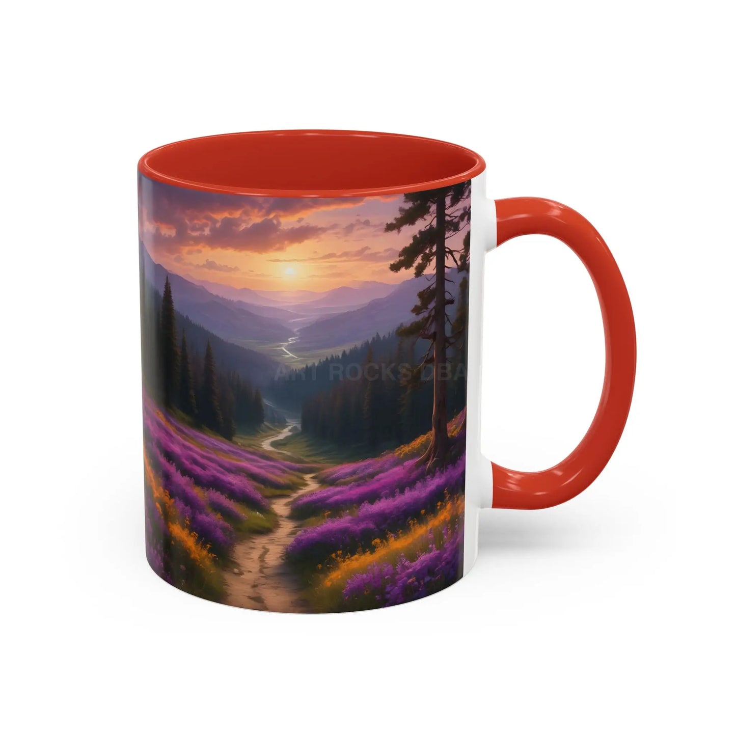 Lavender Sunset Mountain Meadow Accent Coffee Mug (11/15oz) - Mug