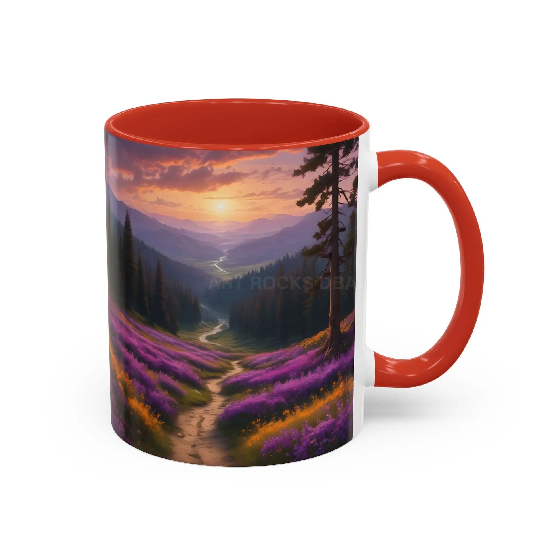 Lavender Sunset Mountain Meadow Accent Coffee Mug (11/15oz) - Mug