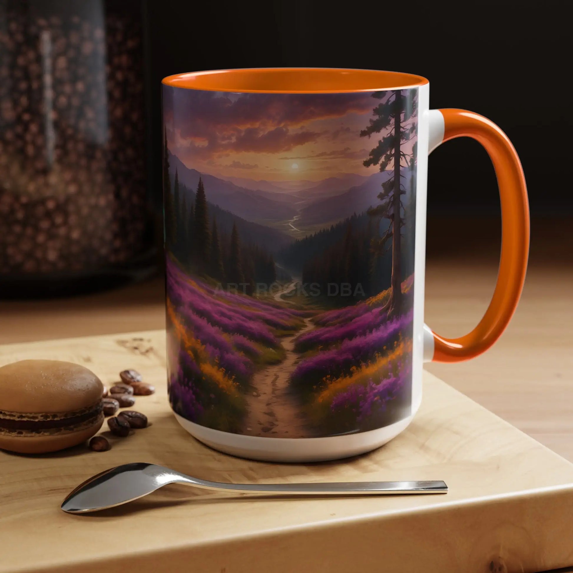 Lavender Sunset Mountain Meadow Accent Coffee Mug (11/15oz) - Mug