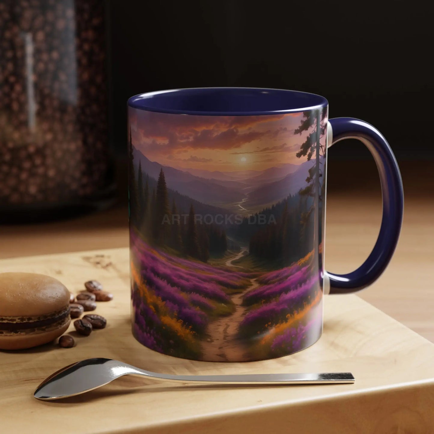Lavender Sunset Mountain Meadow Accent Coffee Mug (11/15oz) - Mug