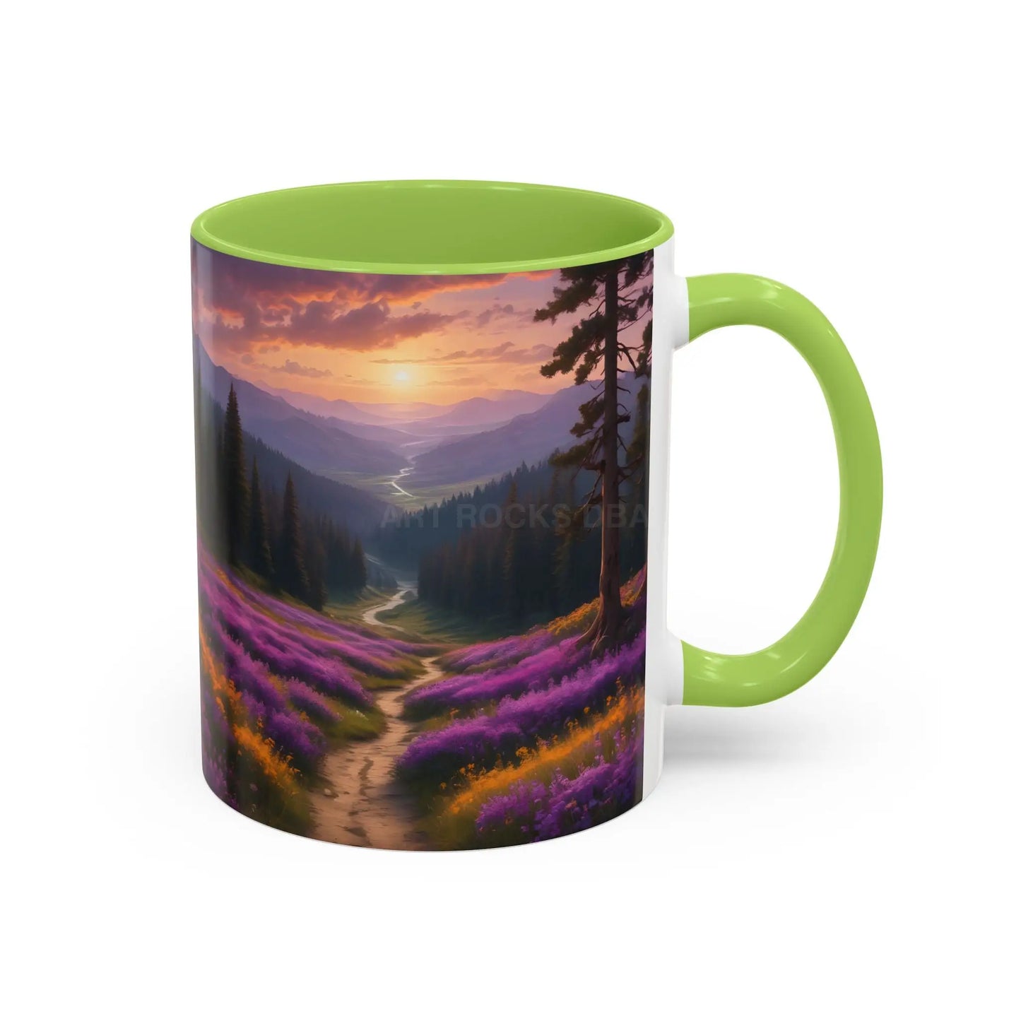 Lavender Sunset Mountain Meadow Accent Coffee Mug (11/15oz) - Mug