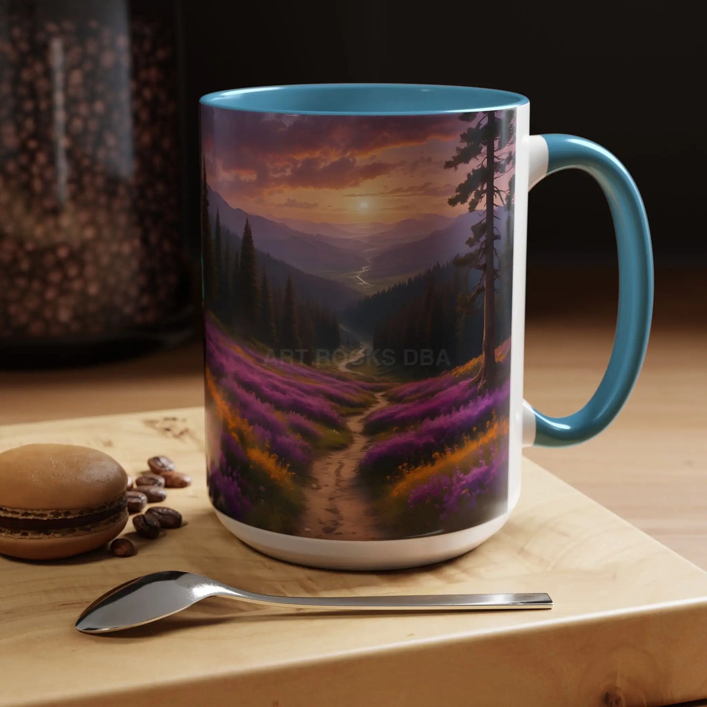 Lavender Sunset Mountain Meadow Accent Coffee Mug (11/15oz) - Mug