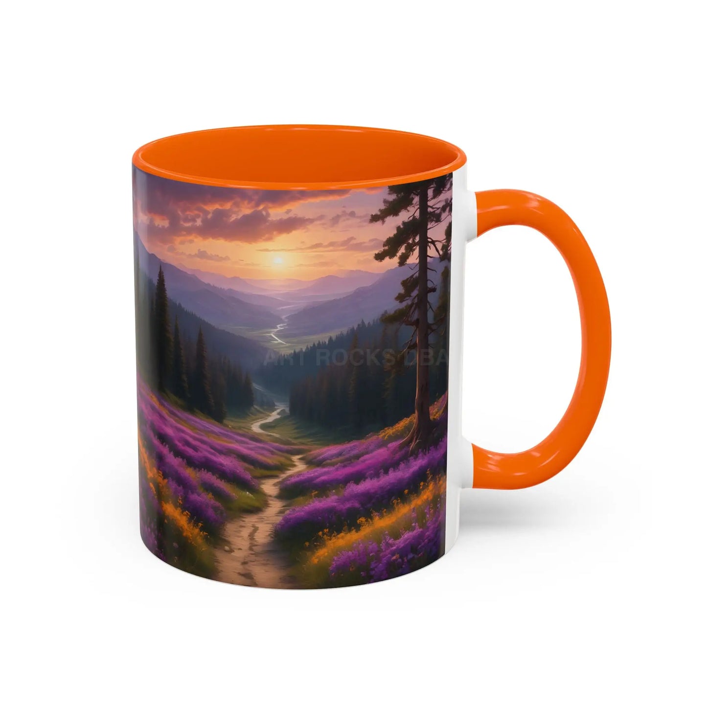 Lavender Sunset Mountain Meadow Accent Coffee Mug (11/15oz) - Mug