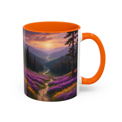 Lavender Sunset Mountain Meadow Accent Coffee Mug (11/15oz) - Mug