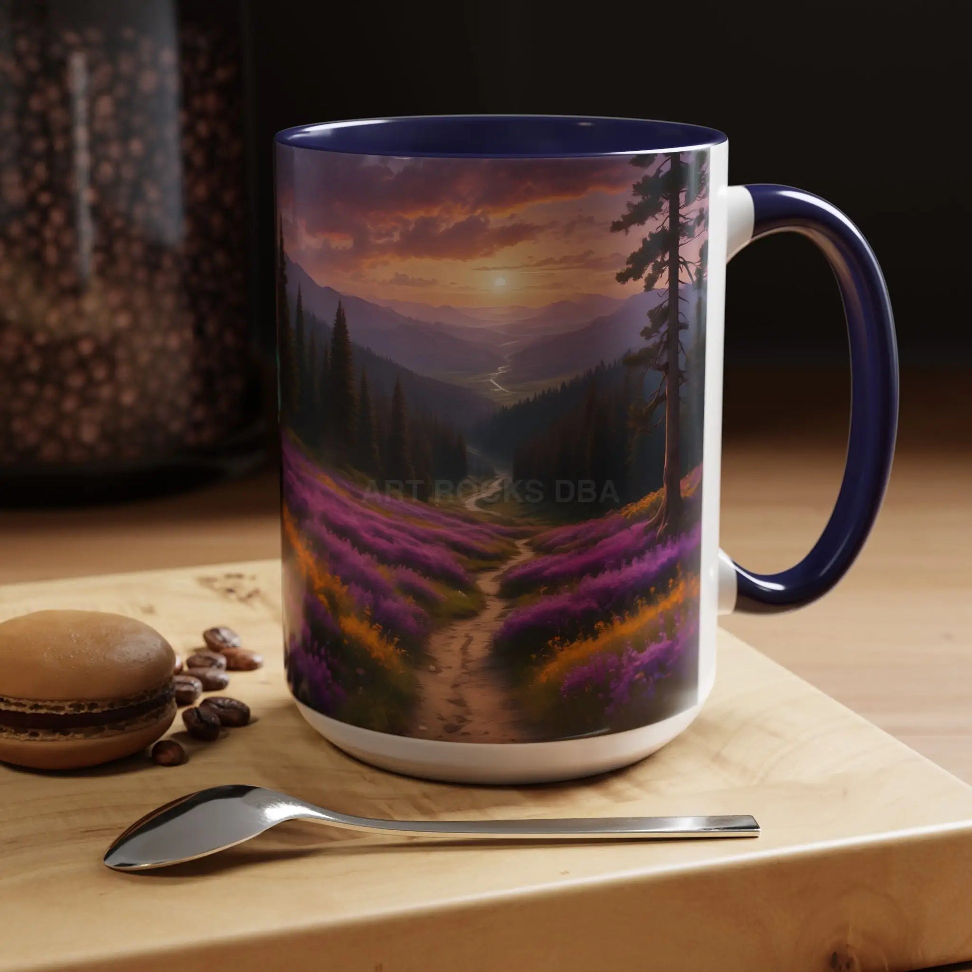Lavender Sunset Mountain Meadow Accent Coffee Mug (11/15oz) - Mug
