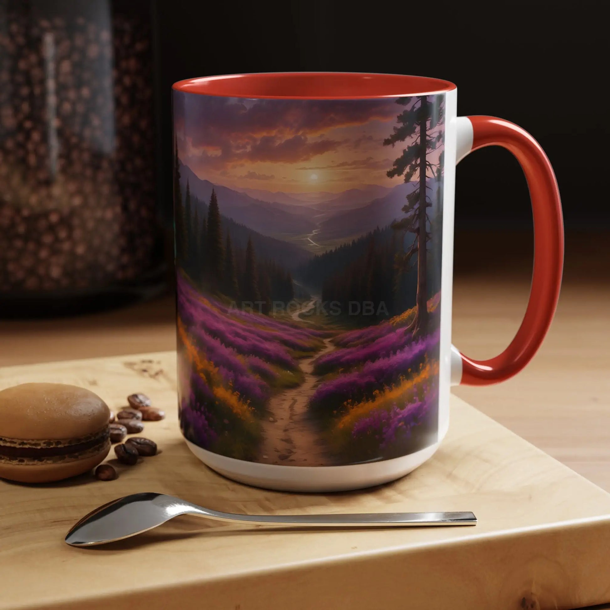 Lavender Sunset Mountain Meadow Accent Coffee Mug (11/15oz) - Mug
