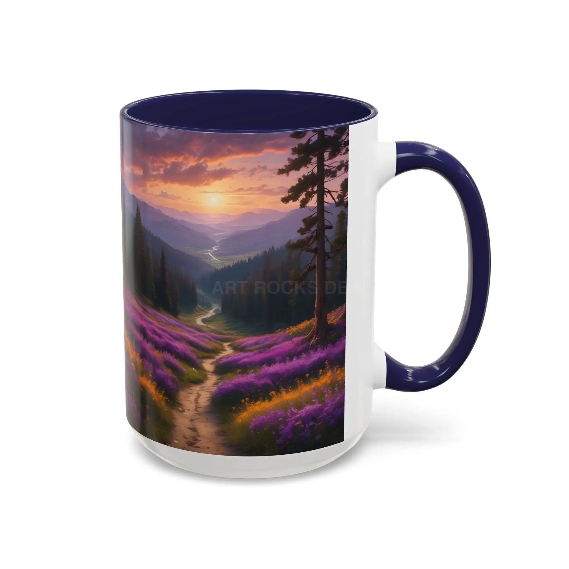 Lavender Sunset Mountain Meadow Accent Coffee Mug (11/15oz) - Mug