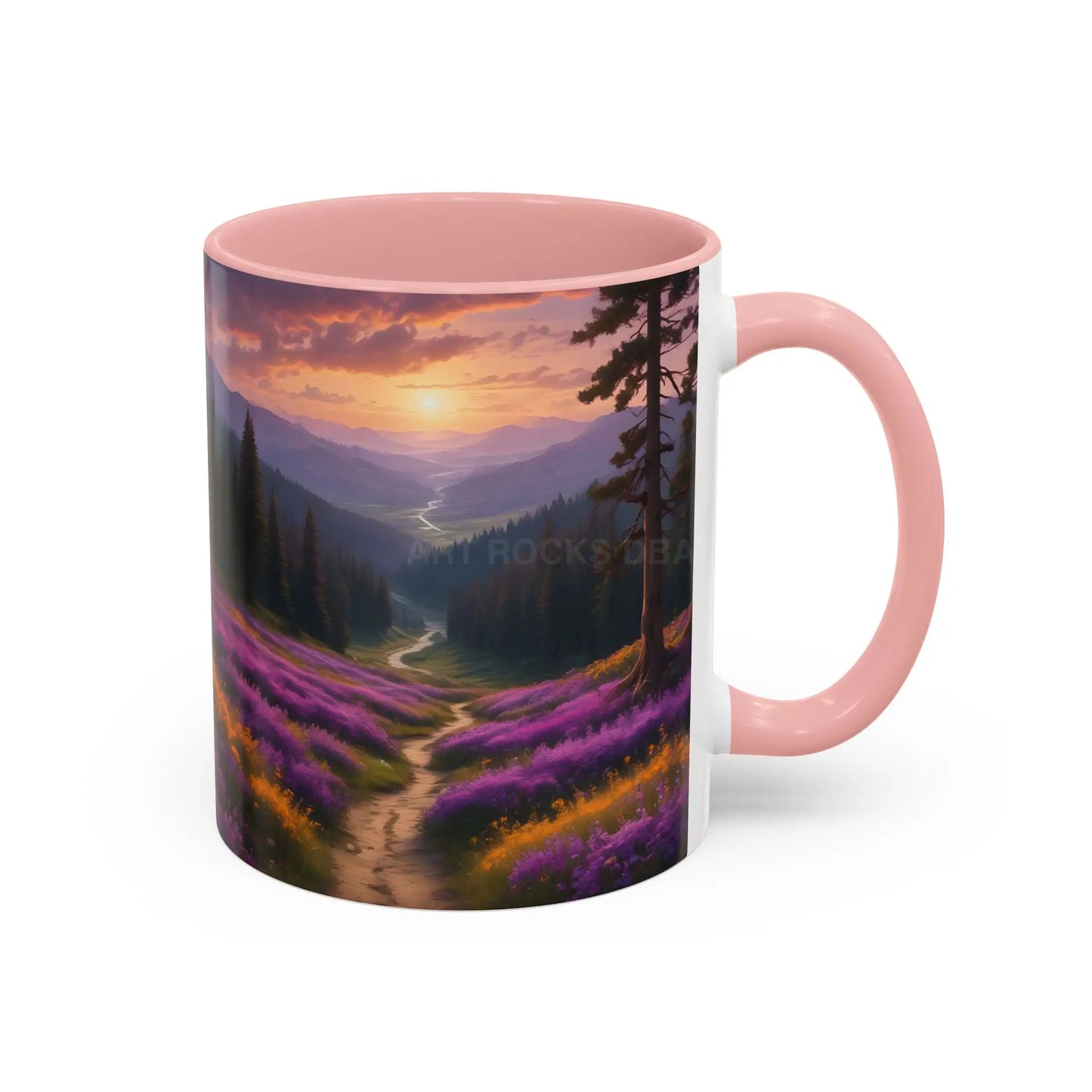 Lavender Sunset Mountain Meadow Accent Coffee Mug (11/15oz) - Mug