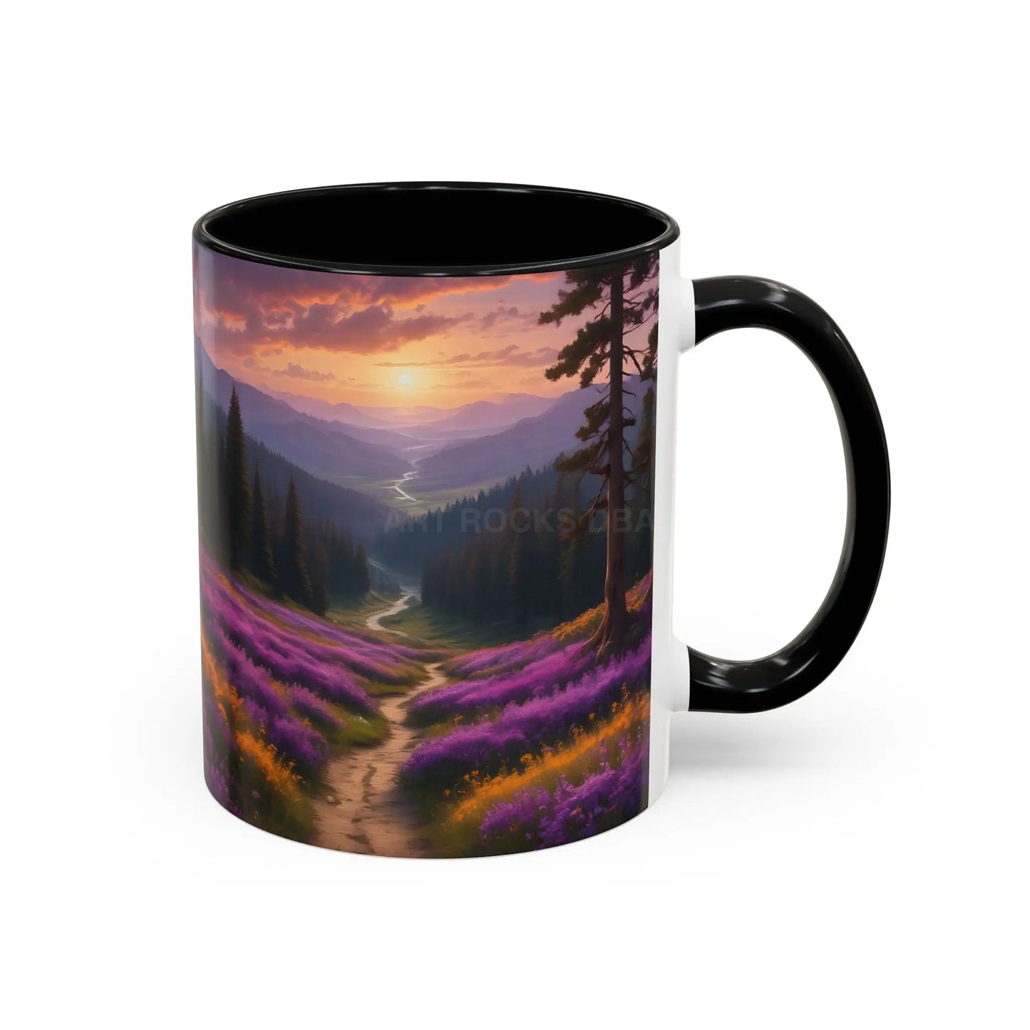 Lavender Sunset Mountain Meadow Accent Coffee Mug (11/15oz) - Mug