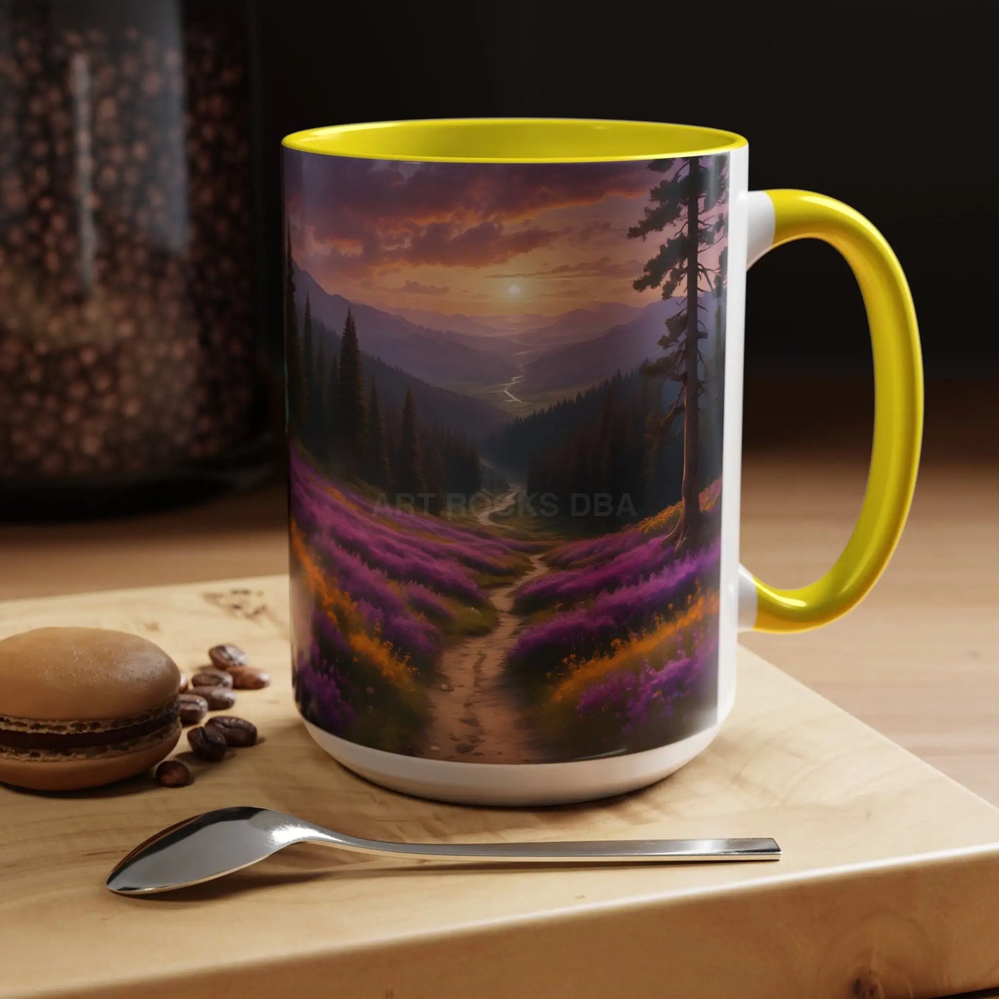 Lavender Sunset Mountain Meadow Accent Coffee Mug (11/15oz) - Mug