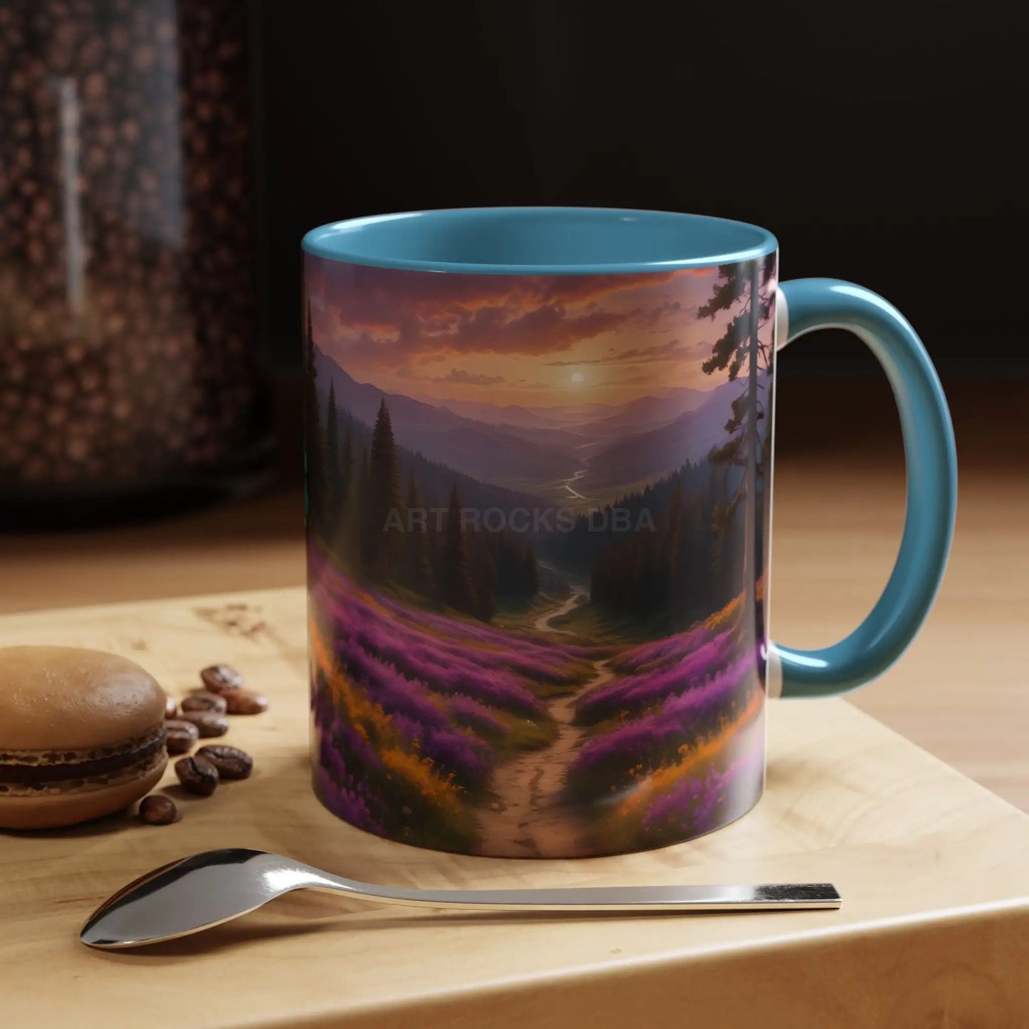 Lavender Sunset Mountain Meadow Accent Coffee Mug (11/15oz) - Mug