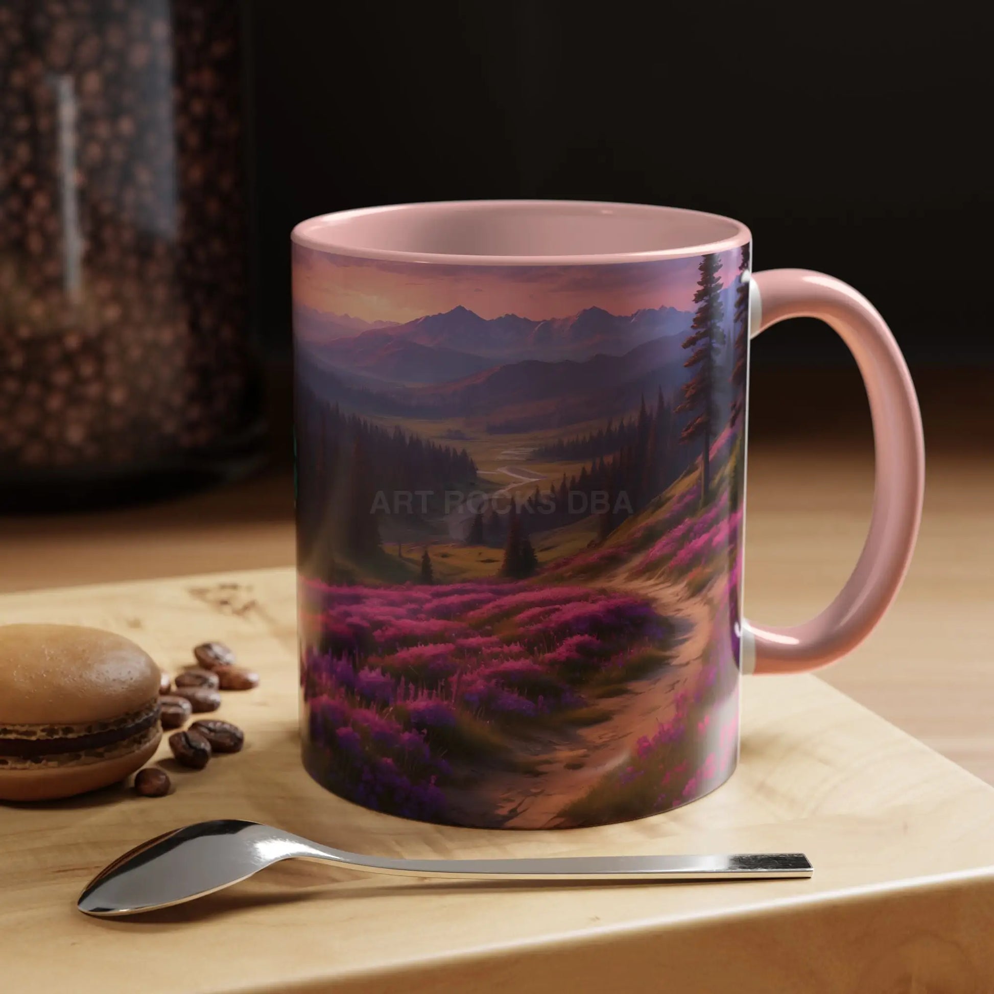 Lavender Wildflower Landscape Coffee Mug — Accent 11/15oz - Mug