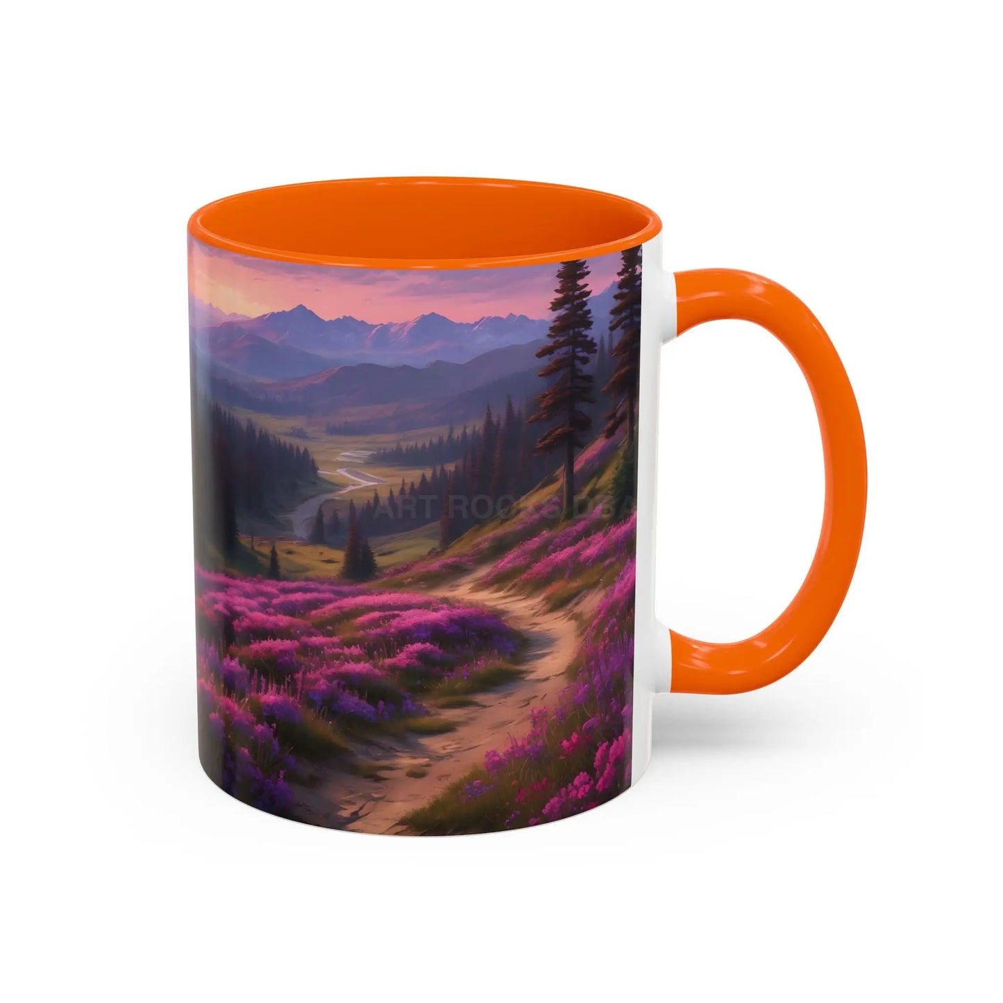 Lavender Wildflower Landscape Coffee Mug — Accent 11/15oz - Mug