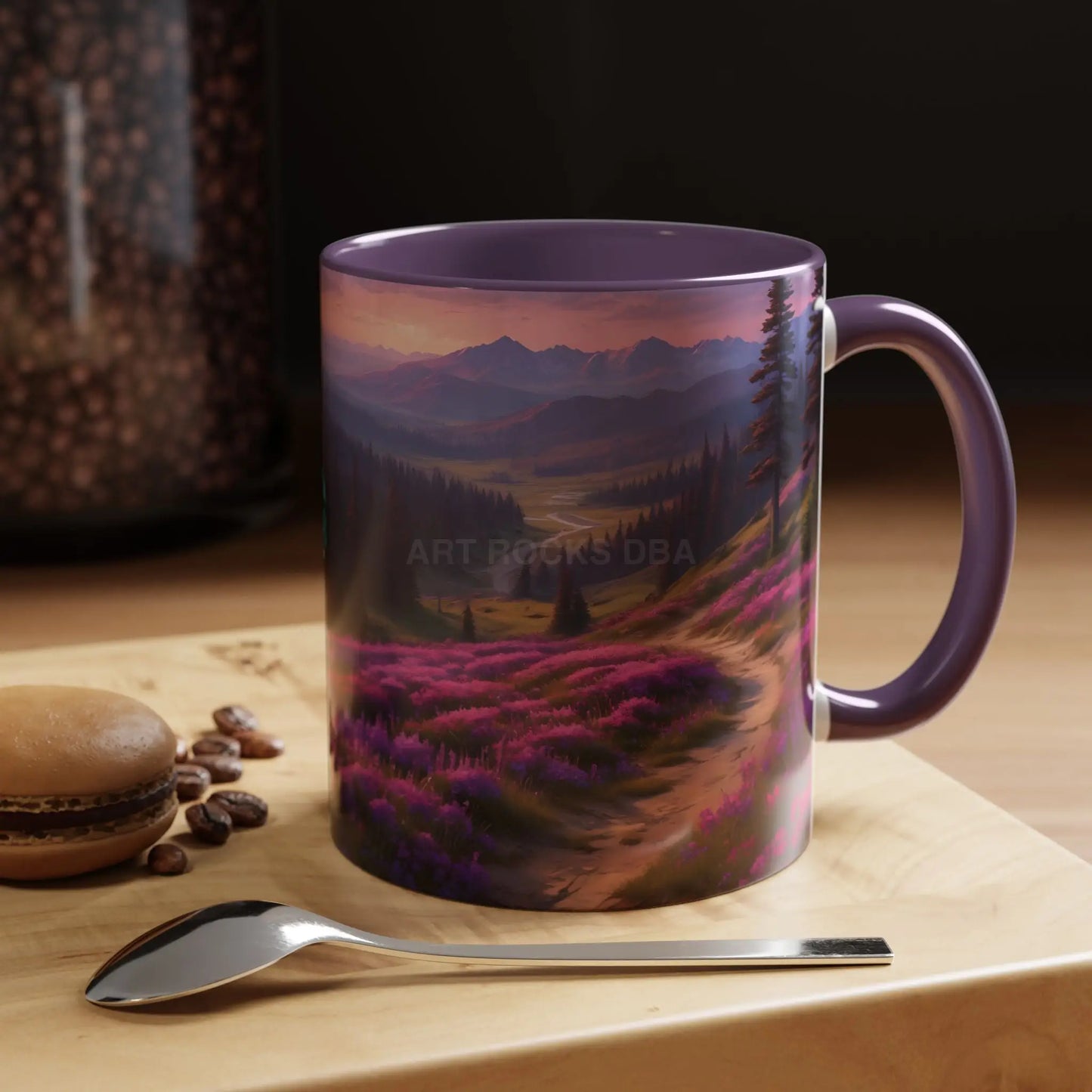 Lavender Wildflower Landscape Coffee Mug — Accent 11/15oz - Mug