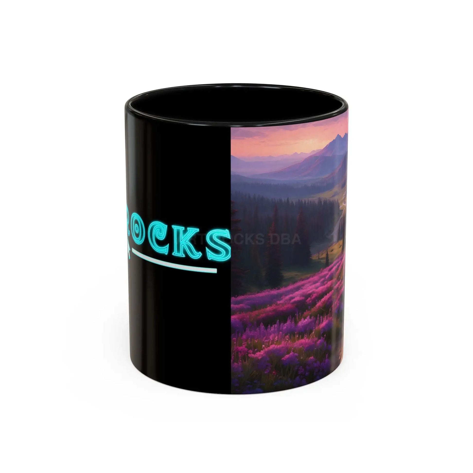 Lavender Wildflower Landscape Coffee Mug — Accent 11/15oz - Mug