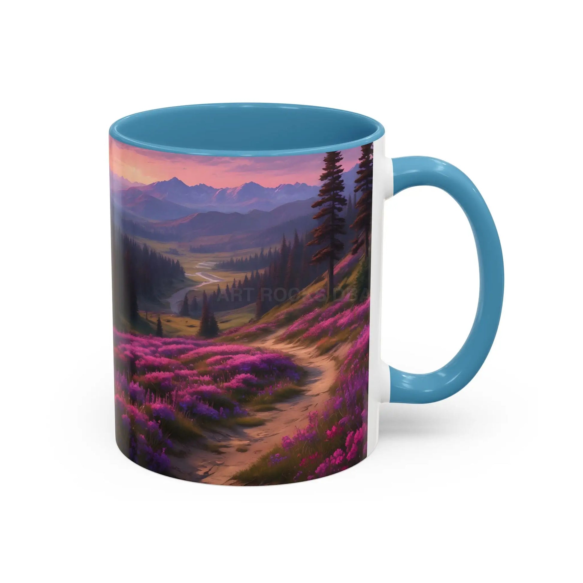 Lavender Wildflower Landscape Coffee Mug — Accent 11/15oz - Mug