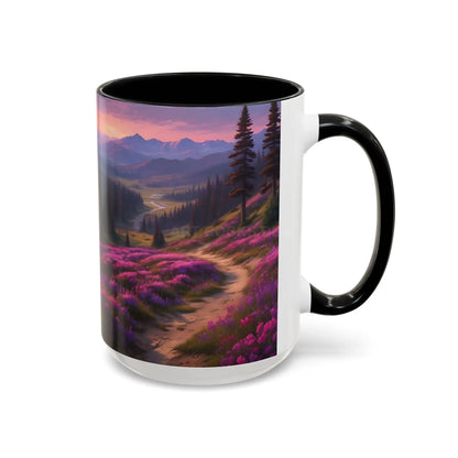 Lavender Wildflower Landscape Coffee Mug — Accent 11/15oz - Mug