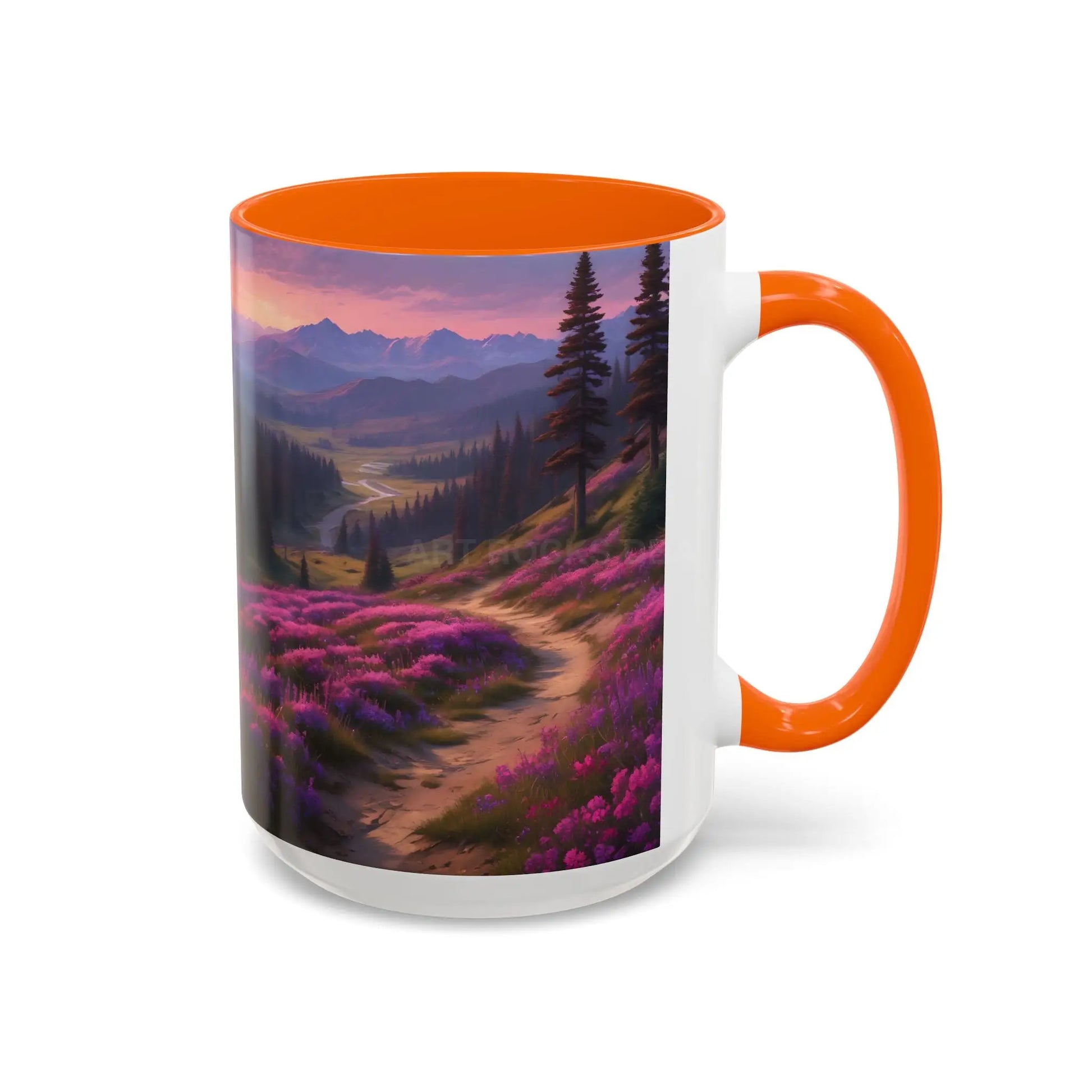 Lavender Wildflower Landscape Coffee Mug — Accent 11/15oz - Mug