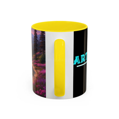 Lavender Wildflower Landscape Coffee Mug — Accent 11/15oz - Mug