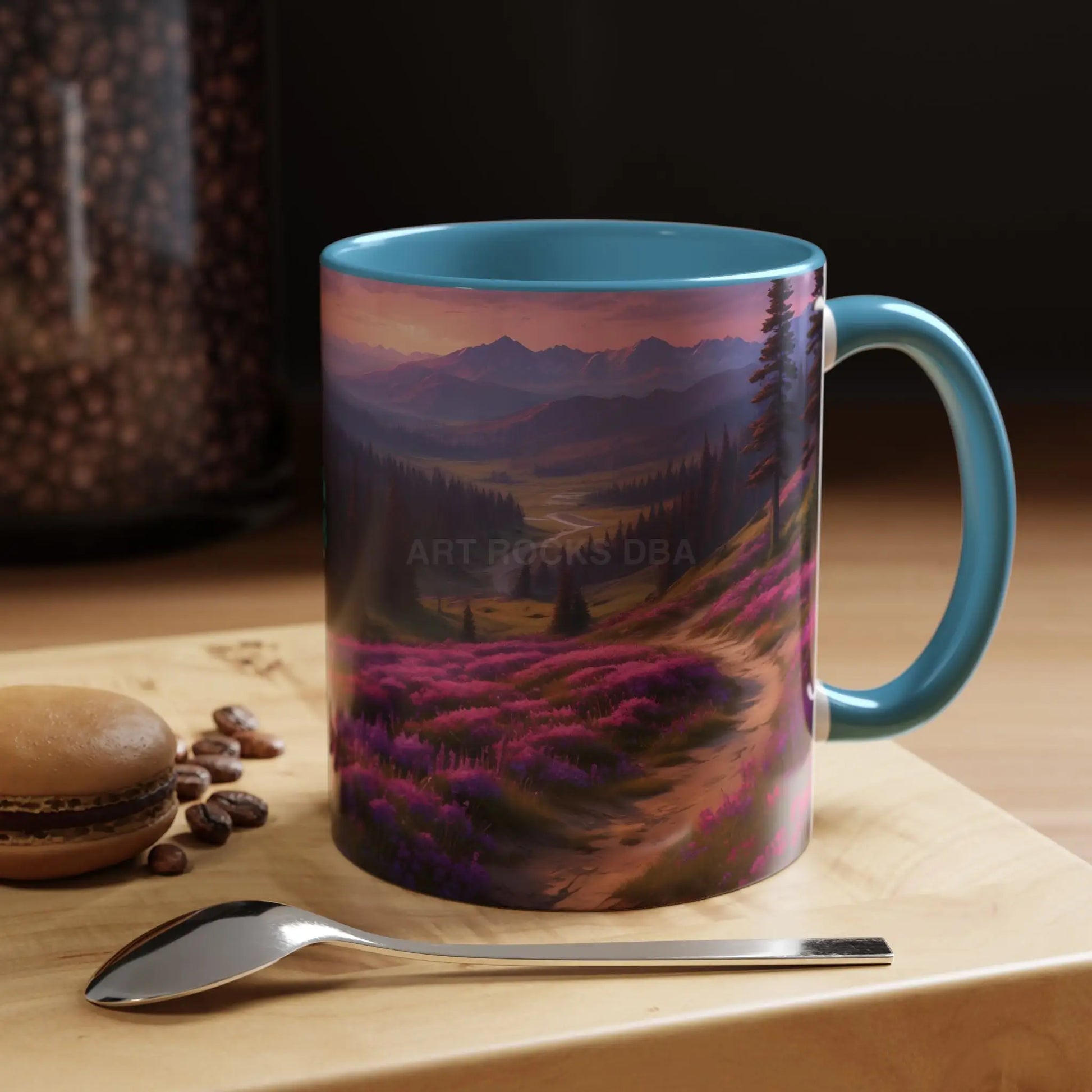 Lavender Wildflower Landscape Coffee Mug — Accent 11/15oz - Mug