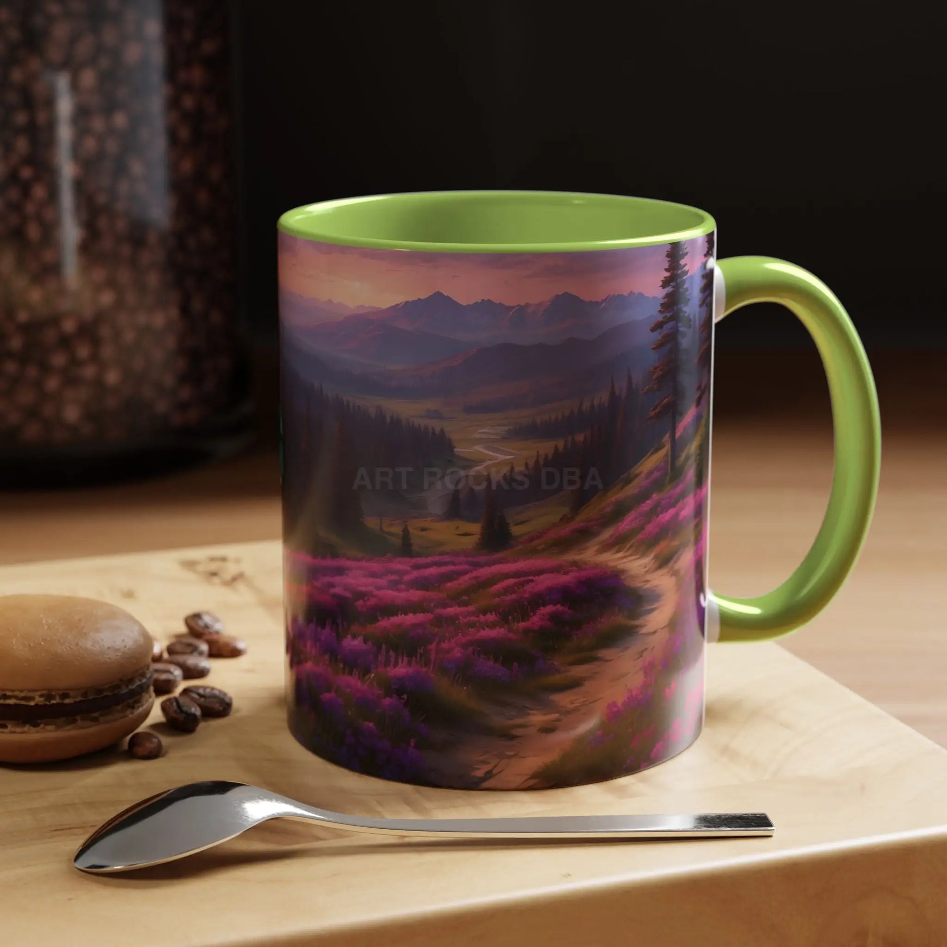 Lavender Wildflower Landscape Coffee Mug — Accent 11/15oz - Mug